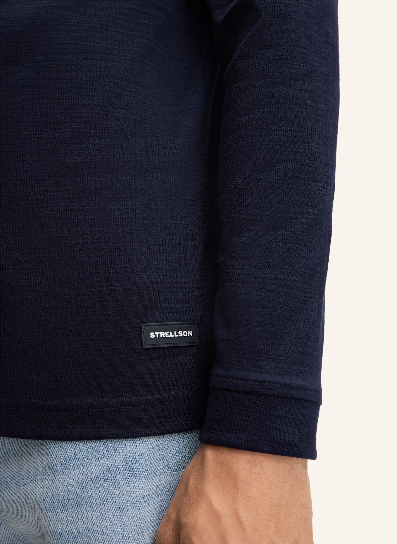 STRELLSON Langarmshirt ERIK: DUNKELBLAU