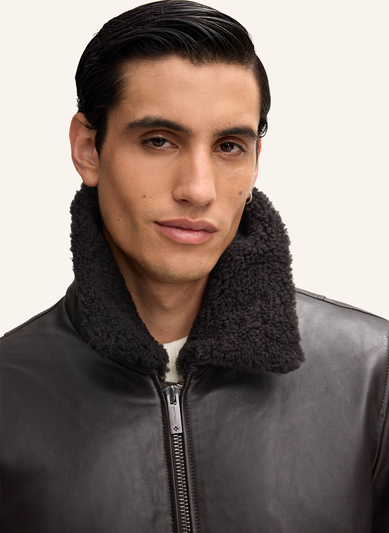 STRELLSON Lederjacke MONTY: DUNKELBRAUN