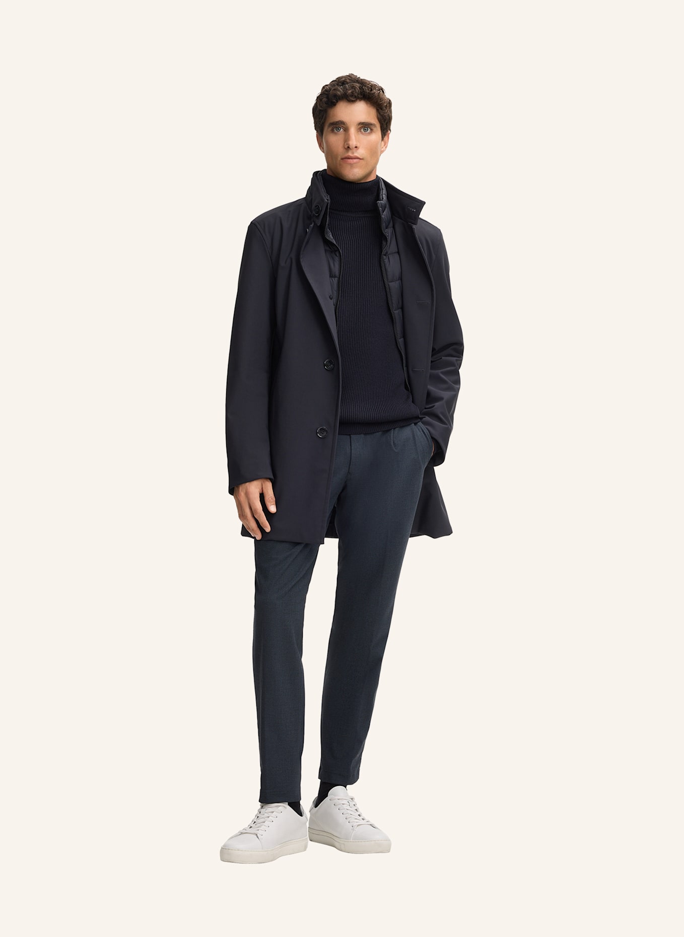 STRELLSON Mantel FINLAY-FLEX: DUNKELBLAU