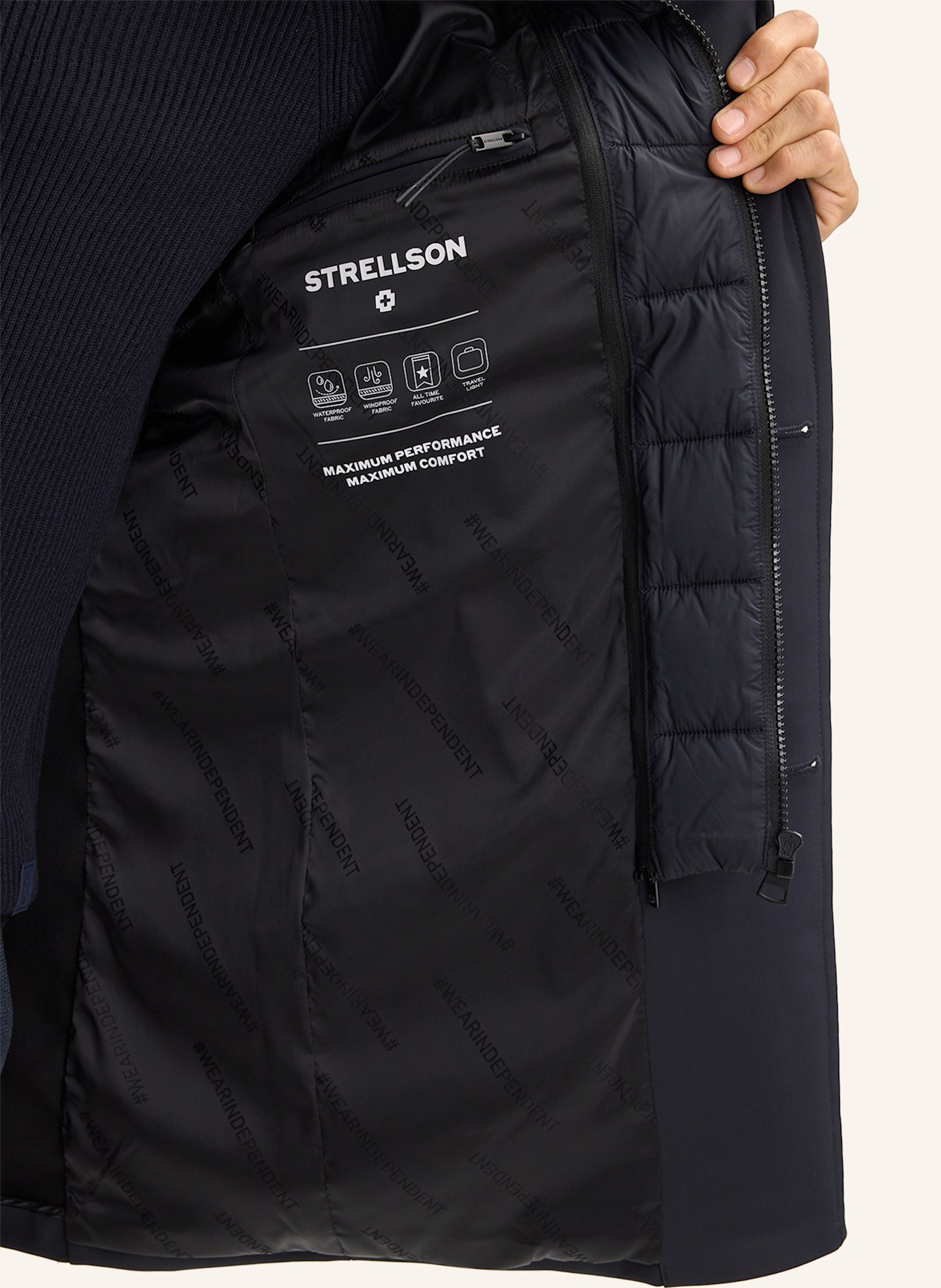STRELLSON Mantel FINLAY-FLEX: DUNKELBLAU