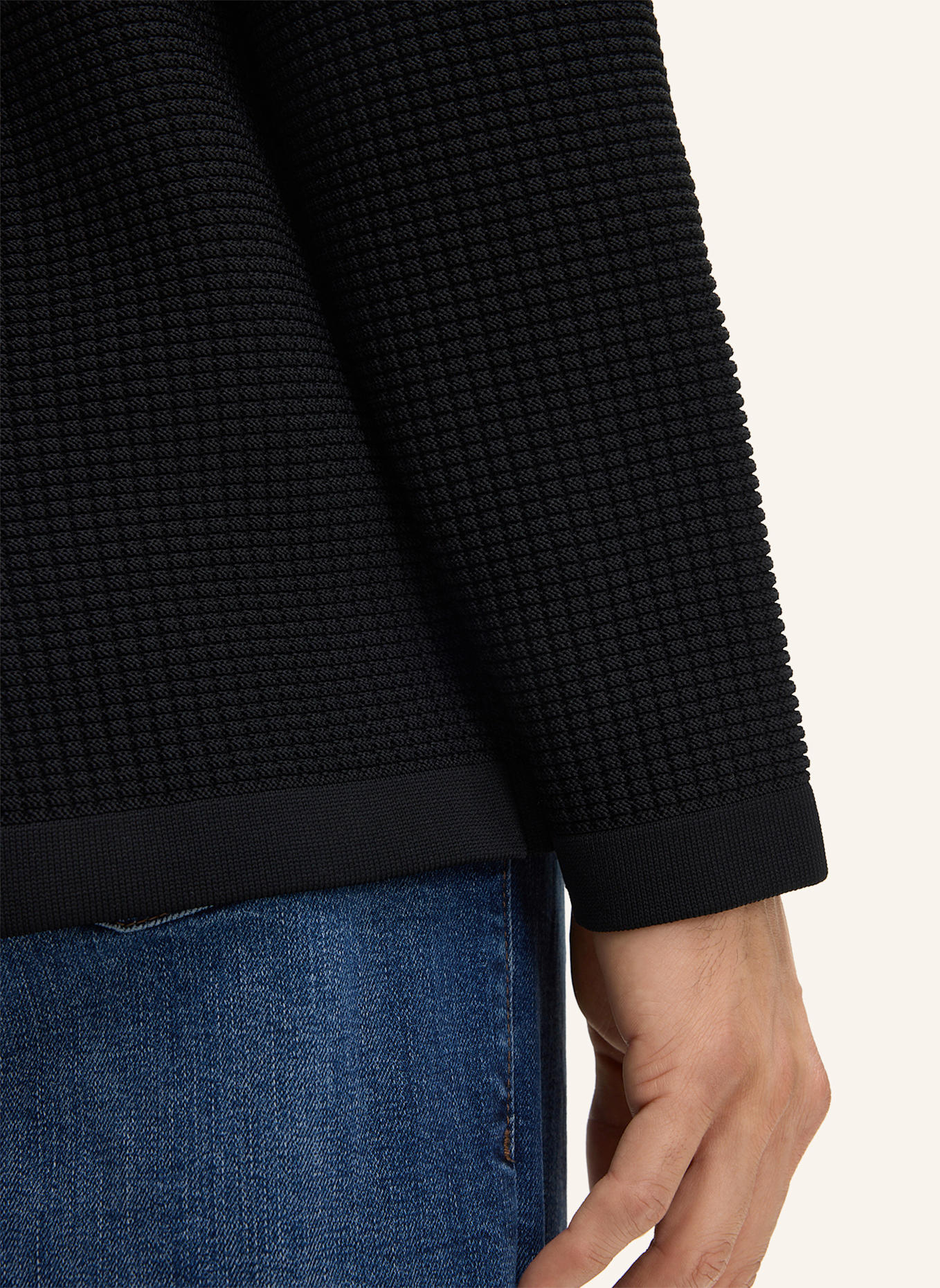 STRELLSON Strickjacke VICTOR: SCHWARZ