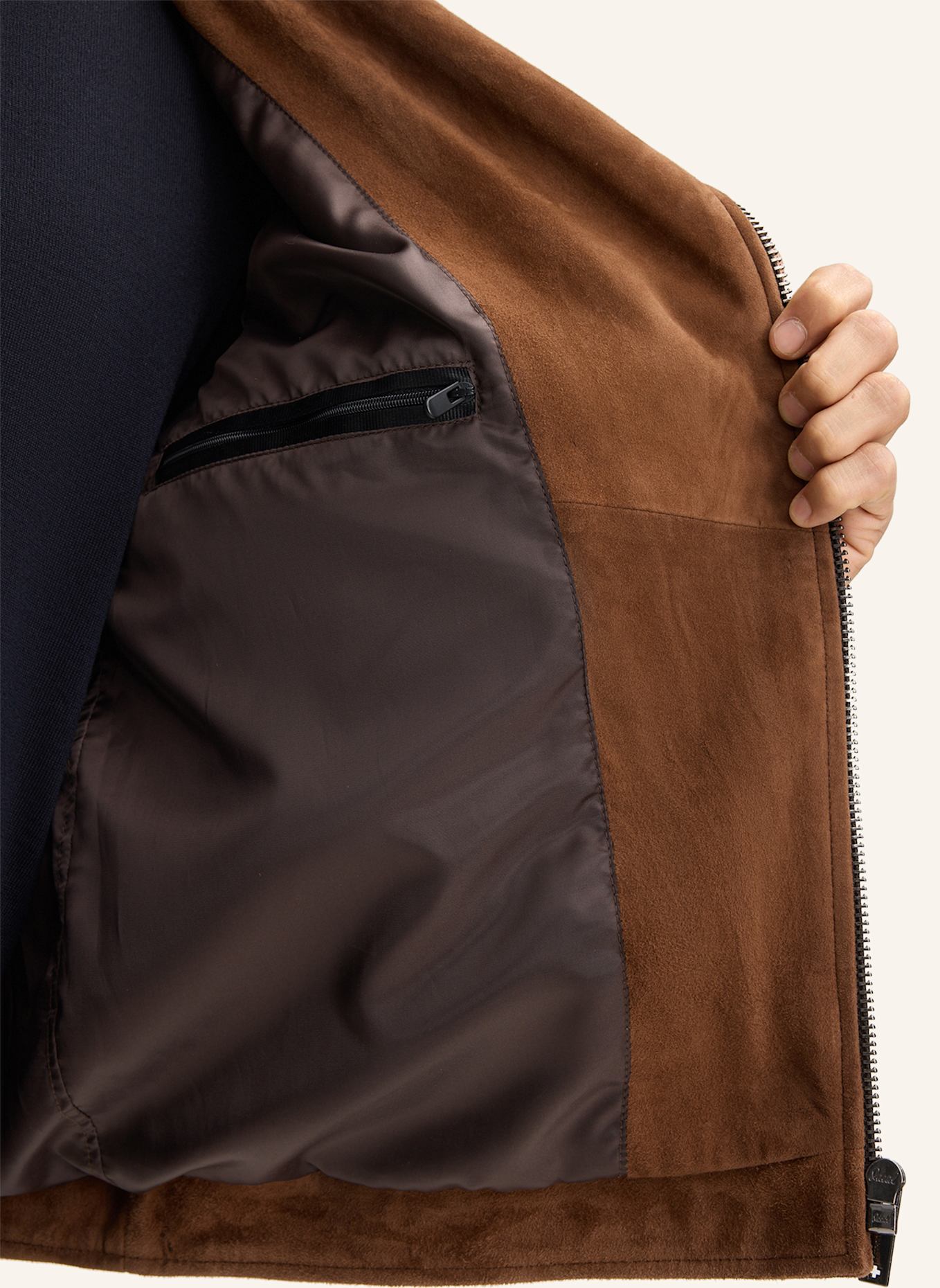 STRELLSON Lederjacke PARKSON: BRAUN