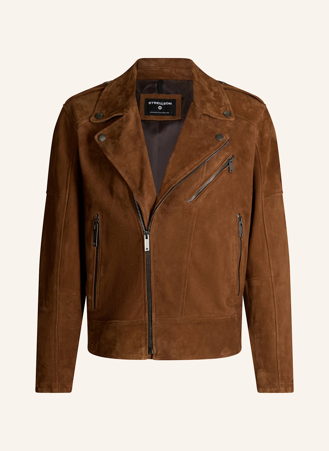 STRELLSON Lederjacke PARKSON: BRAUN