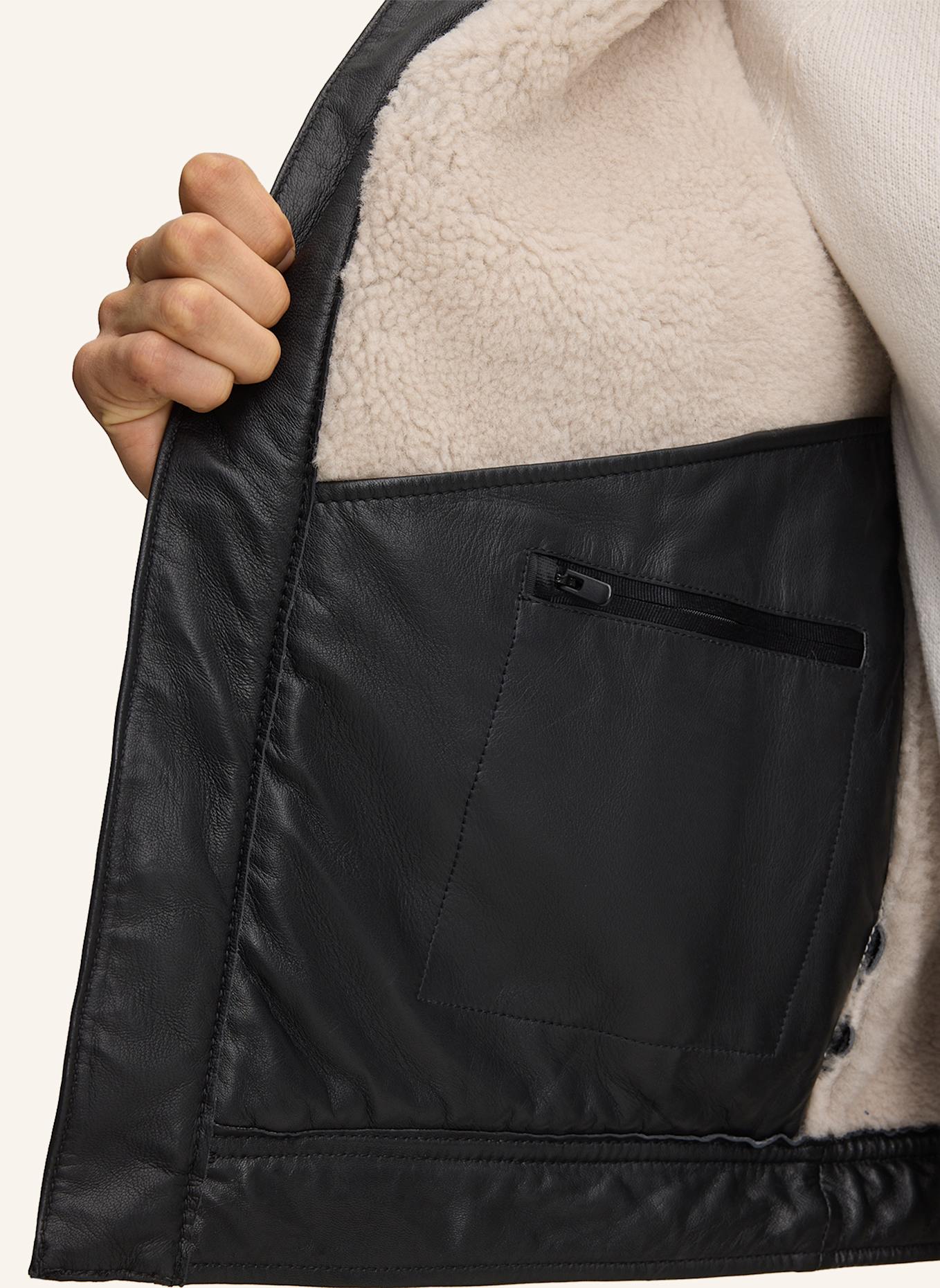 STRELLSON Lederjacke SHELTER: DUNKELGRAU