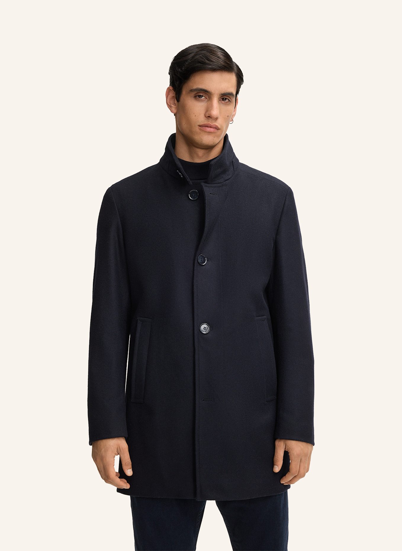 STRELLSON Wollmantel FINCHLEY 2.0: DUNKELBLAU
