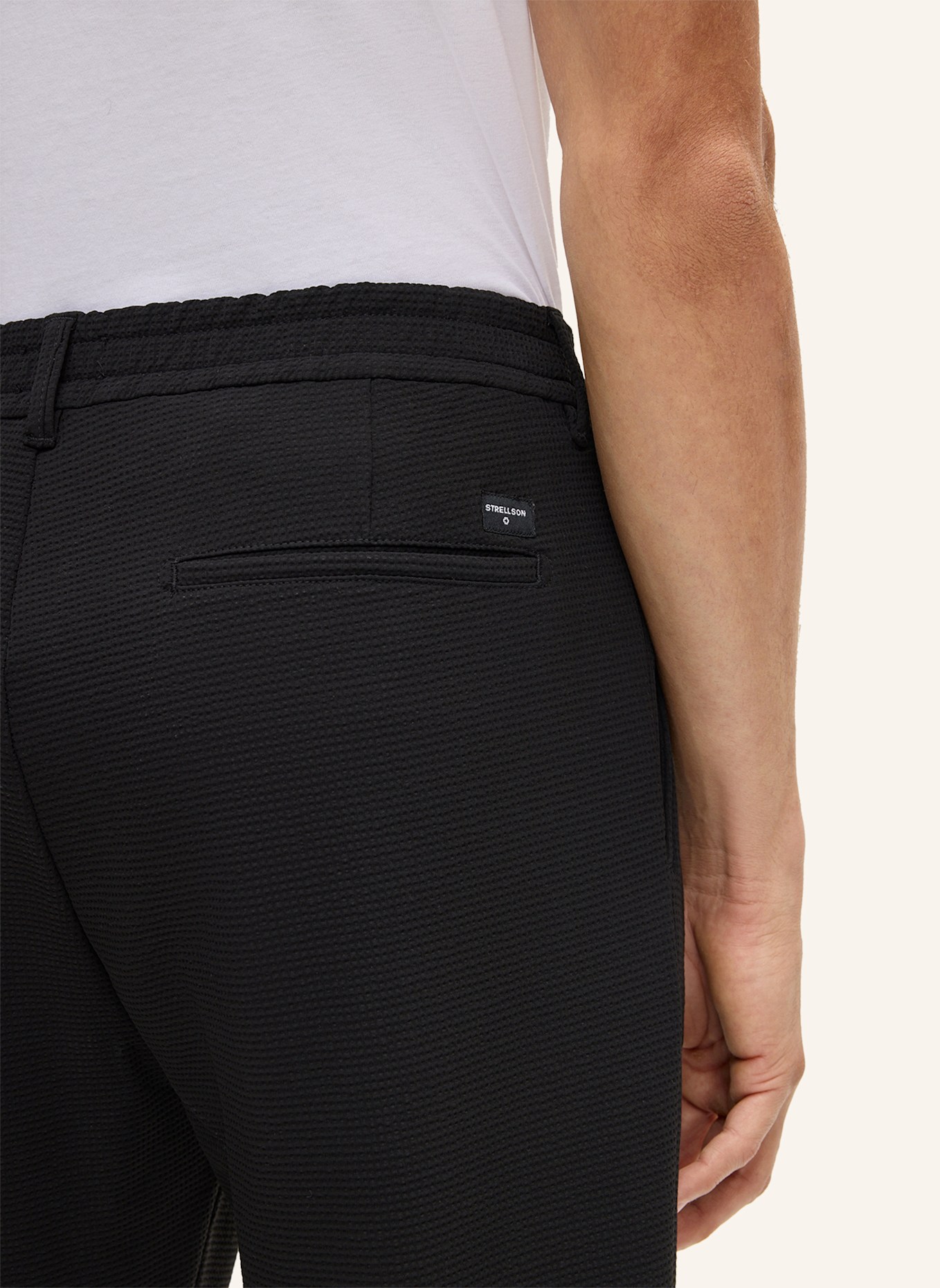 STRELLSON Bundfaltenhose LUI: SCHWARZ