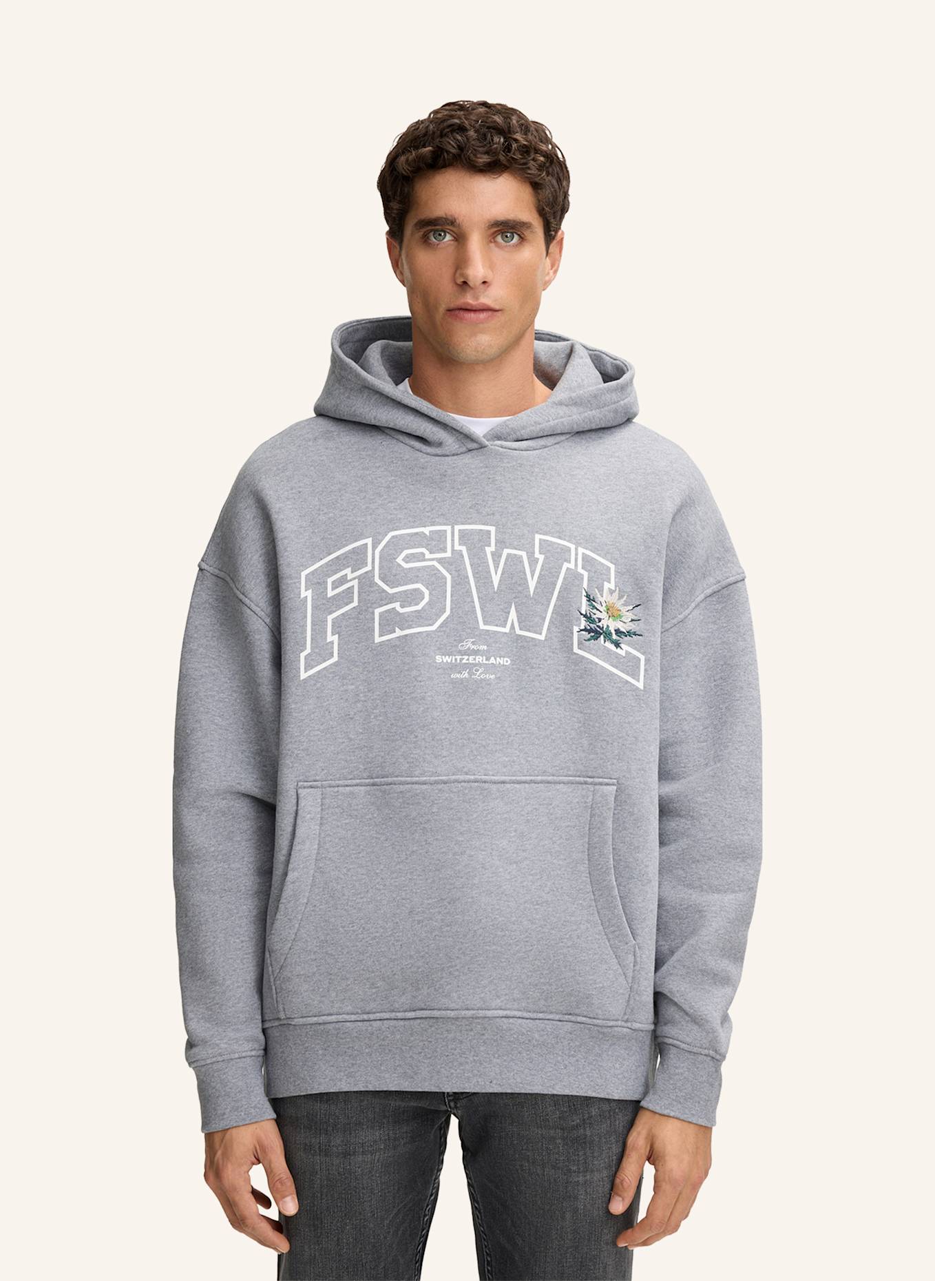 STRELLSON Hoodie HEATH: HELLGRAU