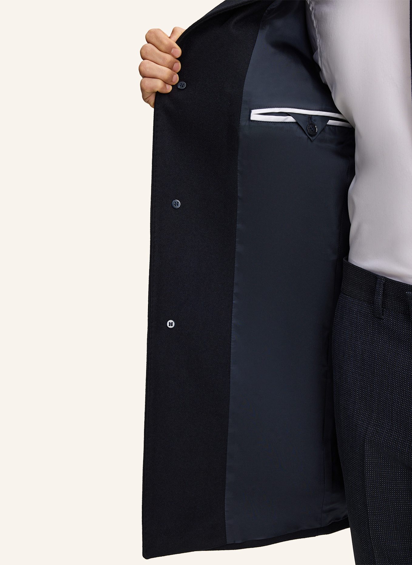 STRELLSON Mantel NEW BROADWAY: DUNKELBLAU