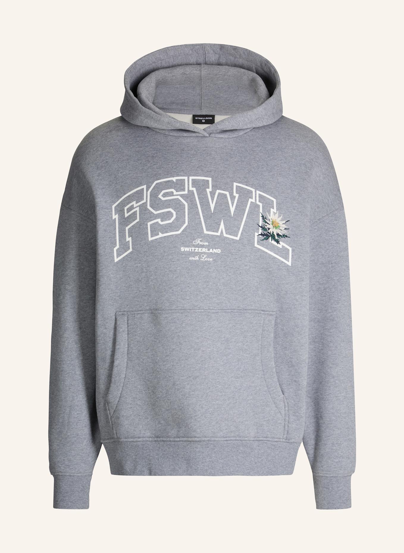 STRELLSON Hoodie HEATH: HELLGRAU