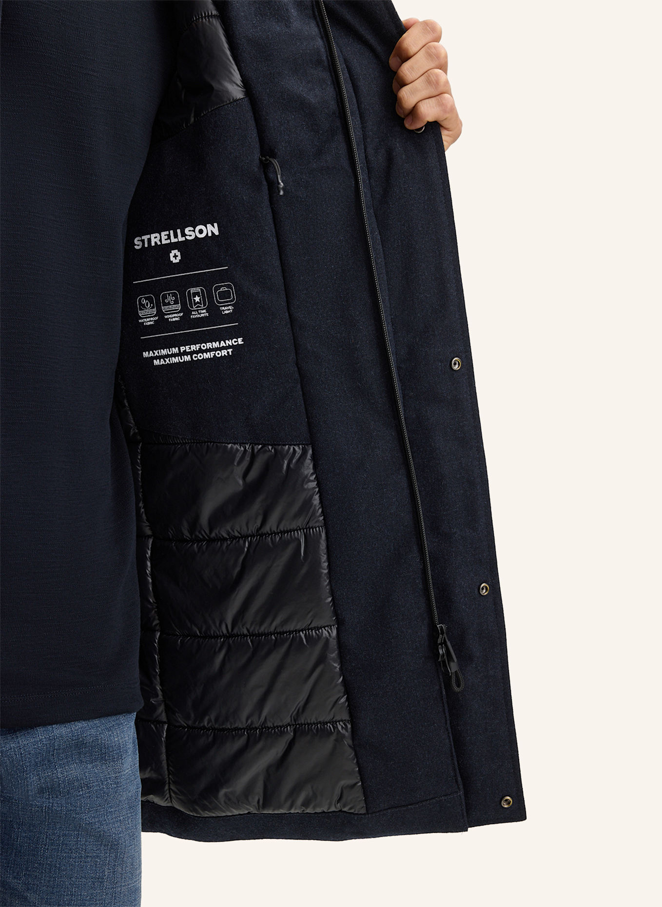 STRELLSON Parka FLEX: DUNKELBLAU