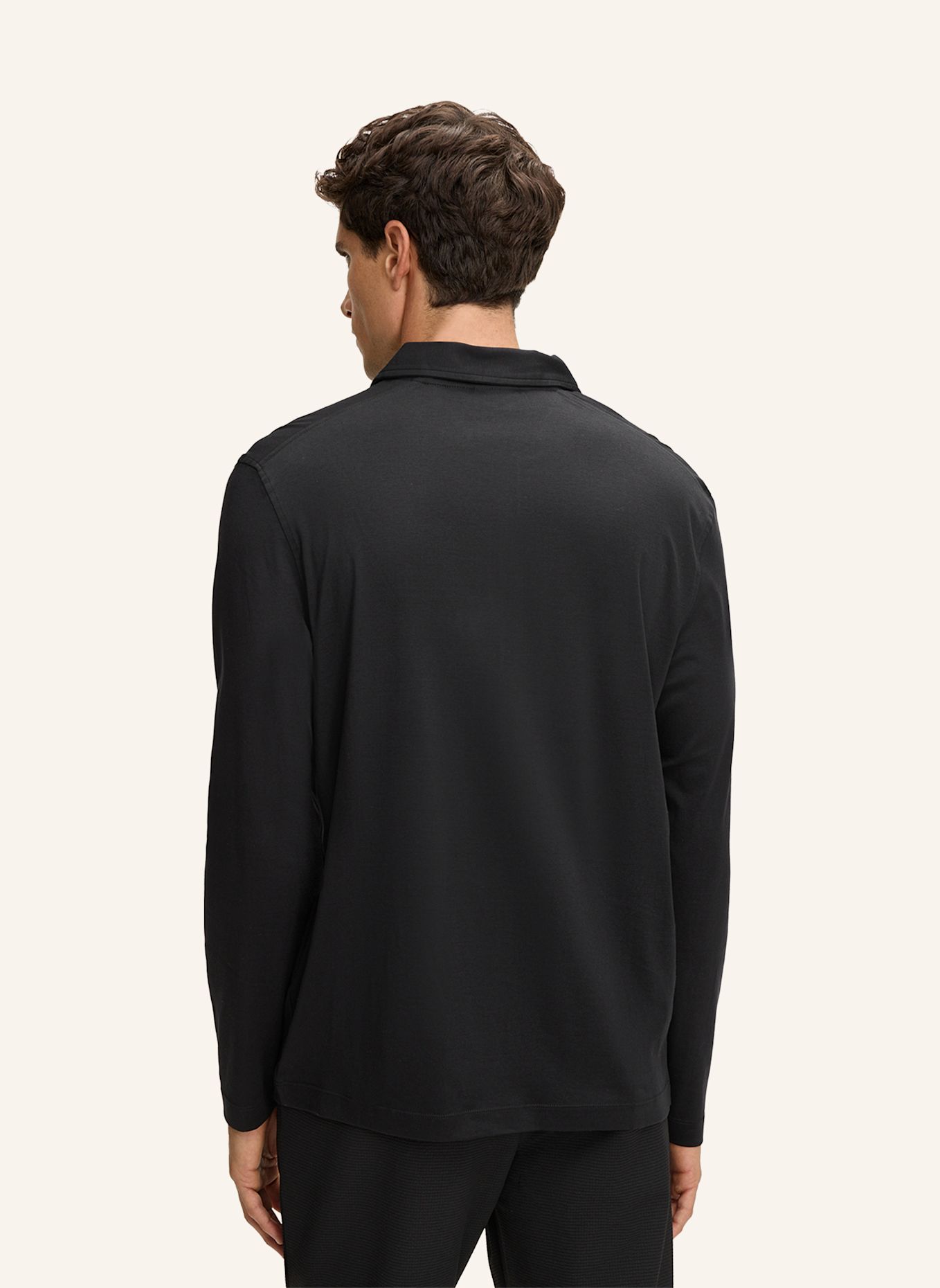 STRELLSON Polo-Longsleeve PEPE: SCHWARZ