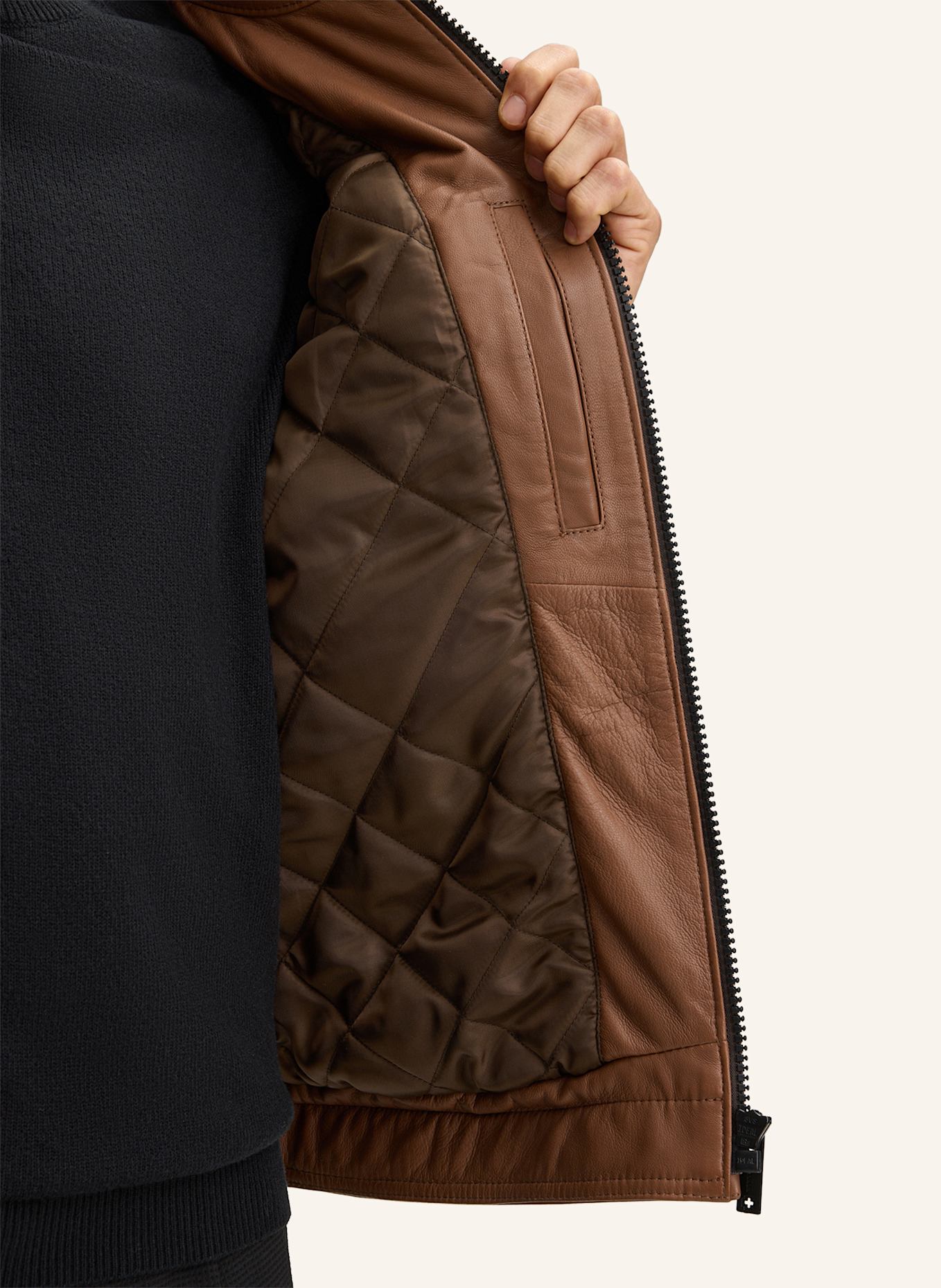 STRELLSON Lederjacke JACE: BRAUN