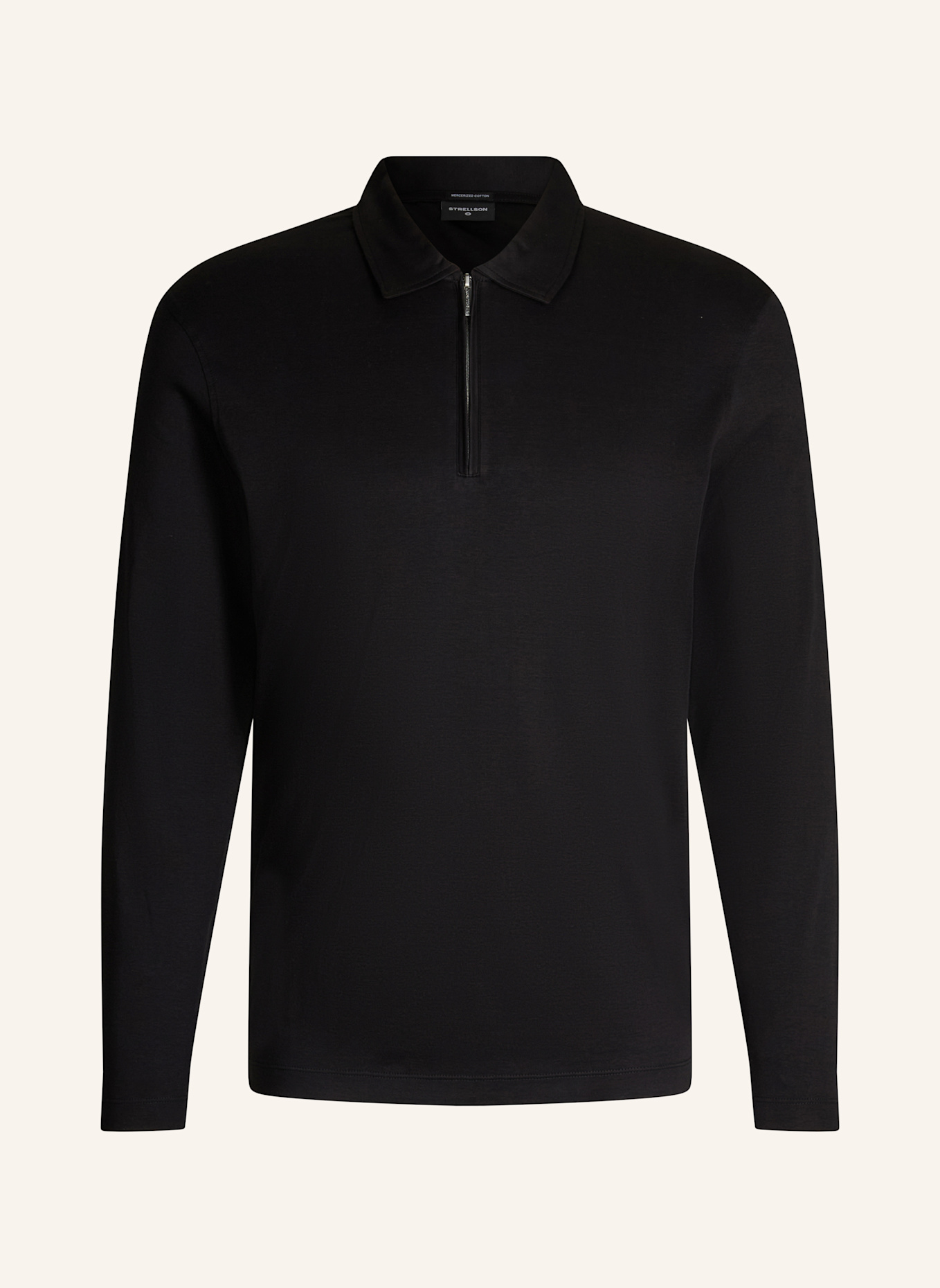 STRELLSON Polo-Longsleeve PEPE: SCHWARZ