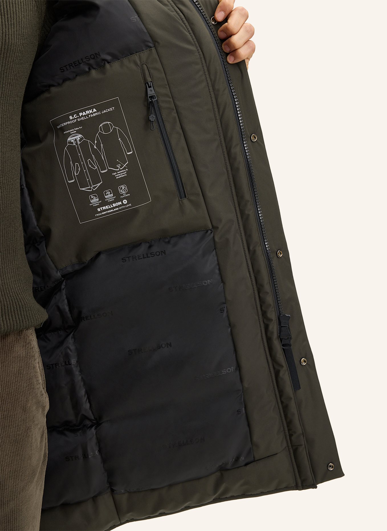 STRELLSON Parka: GRÜN