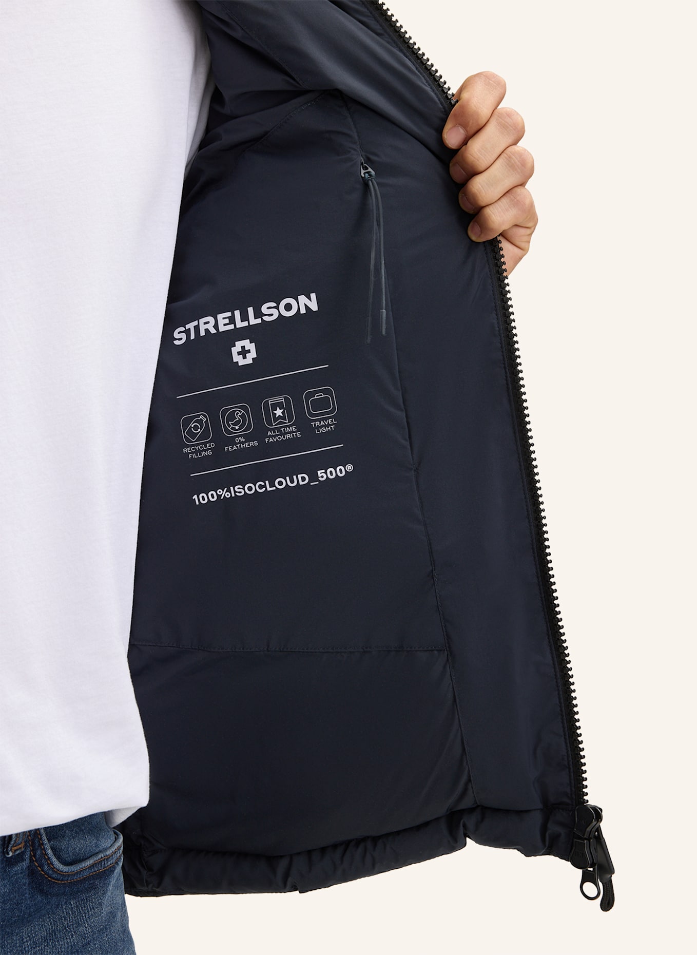 STRELLSON Steppjacke SMOOTH: DUNKELBLAU