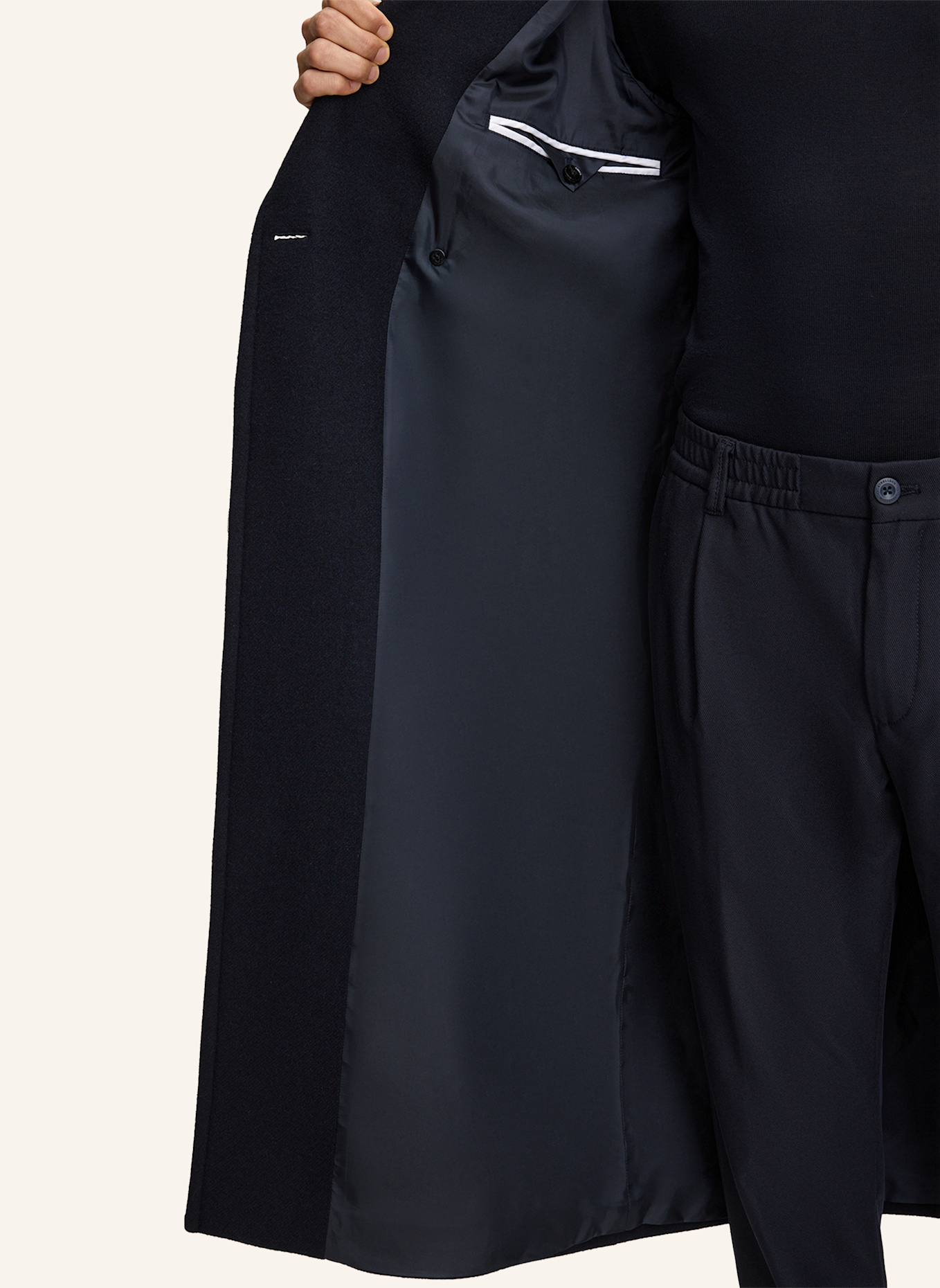 STRELLSON Mantel: DUNKELBLAU