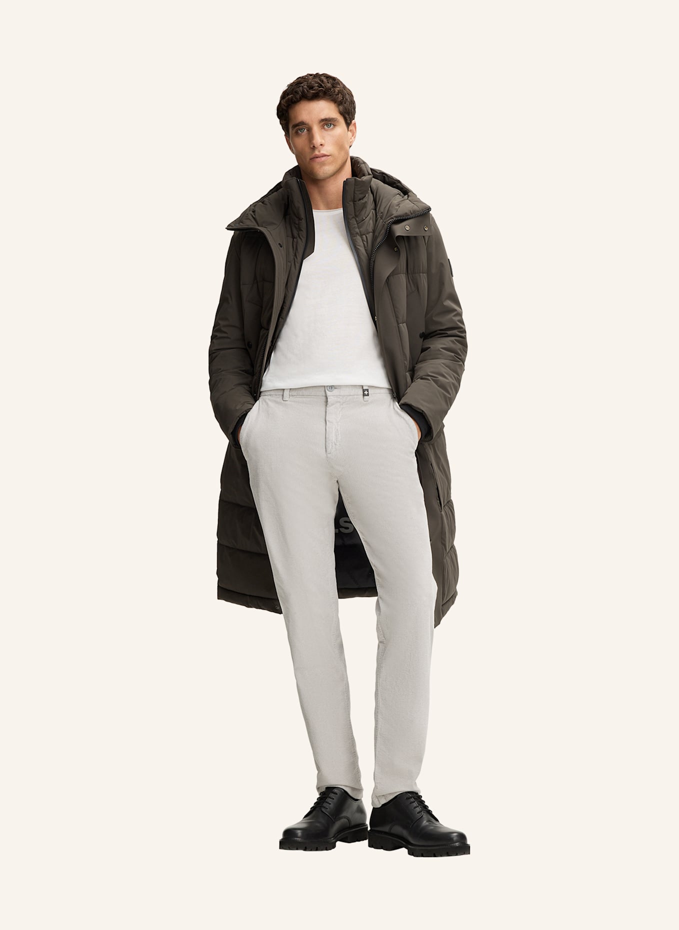 STRELLSON Cordhose RION: HELLGRAU