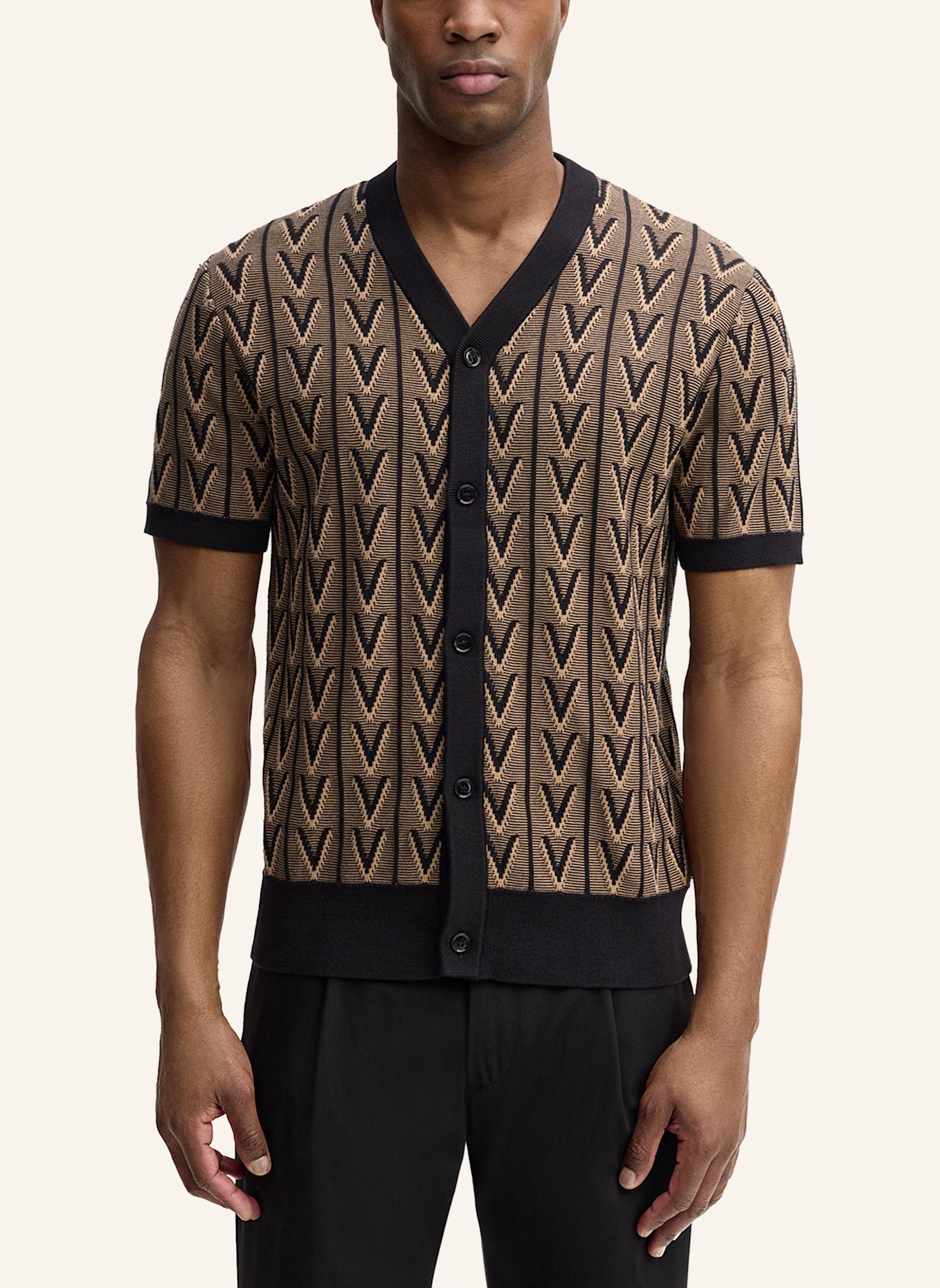 STRELLSON Strickshirt ROBAS: BRAUN/ SCHWARZ