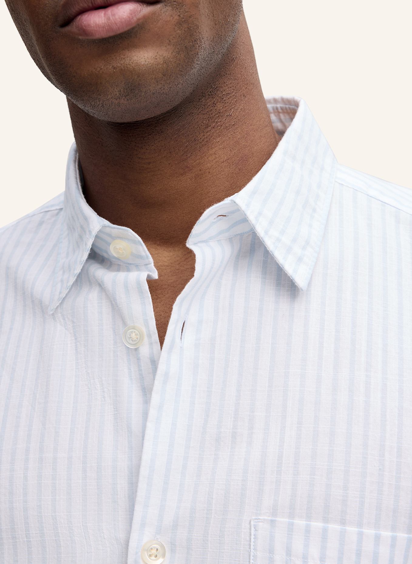 STRELLSON Hemd CHARLY: WEISS/ HELLBLAU