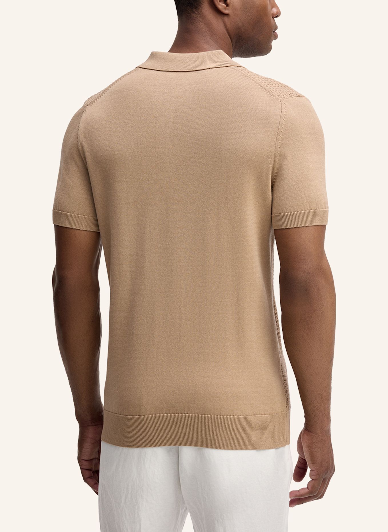 STRELLSON Strick-Poloshirt ADRIAN: BEIGE