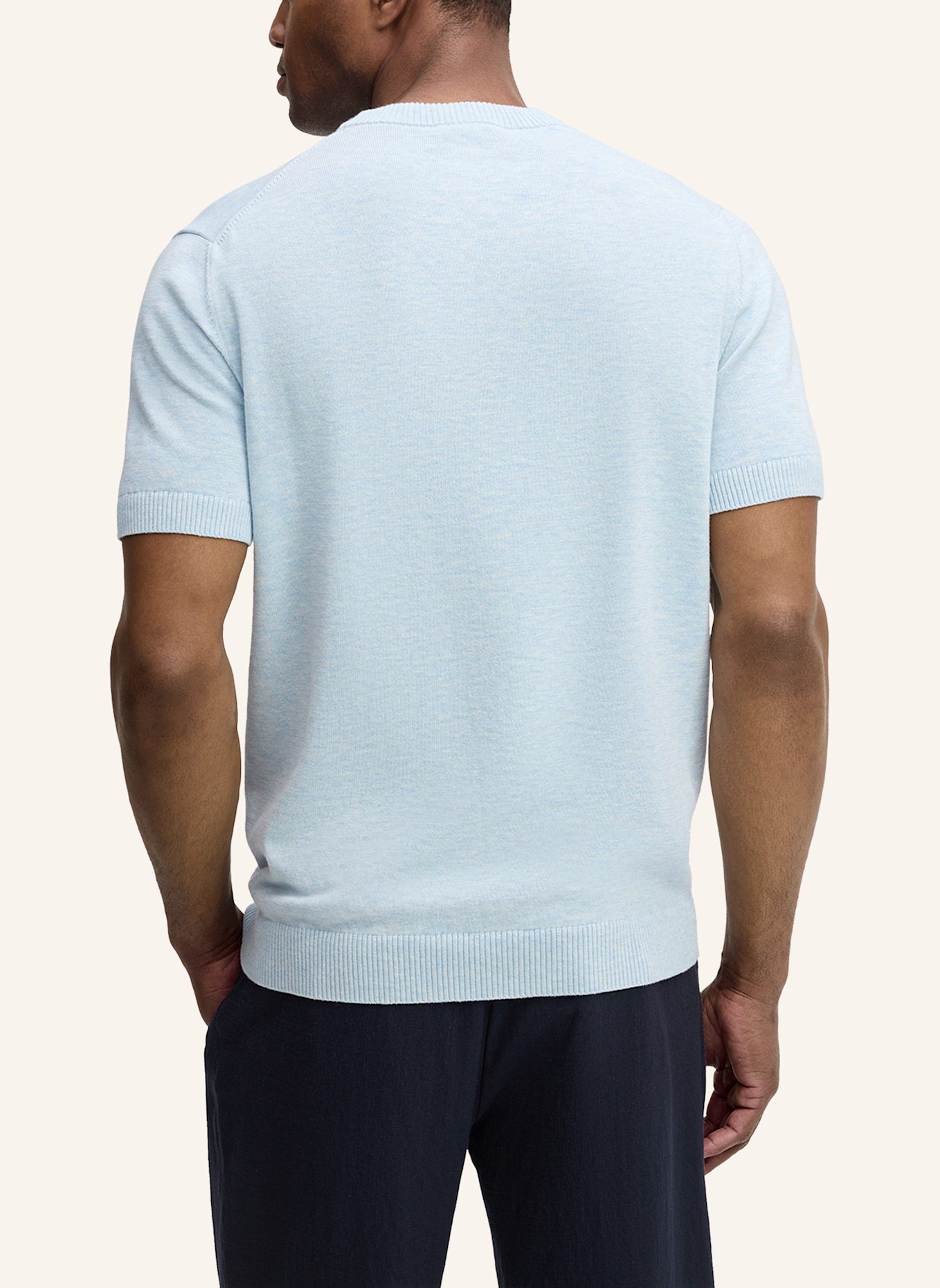 STRELLSON Strickshirt LOIC: HELLBLAU