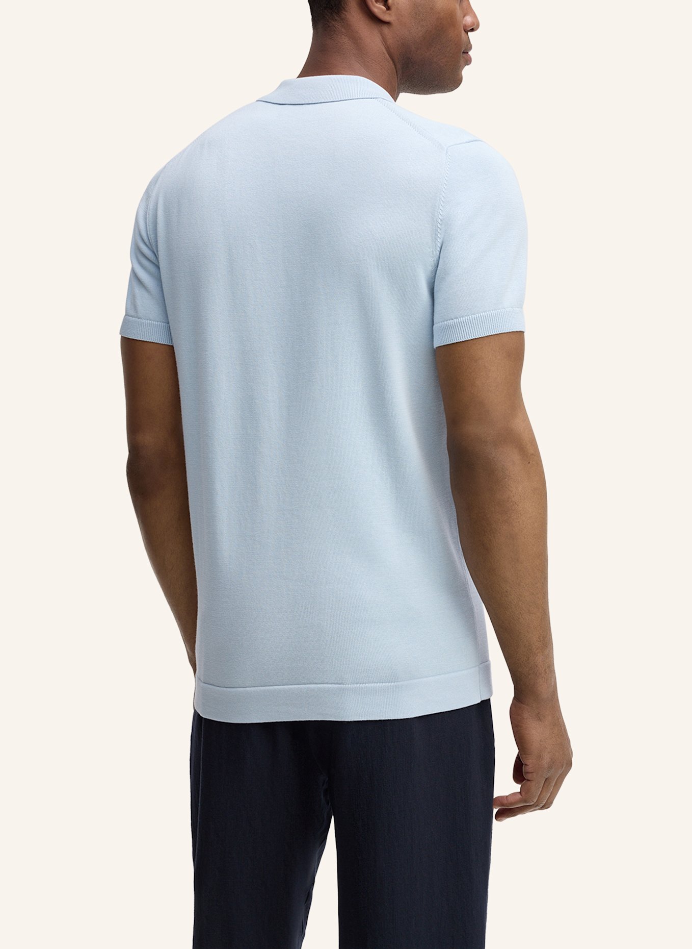 STRELLSON Zip-Poloshirt VINCENT: HELLBLAU