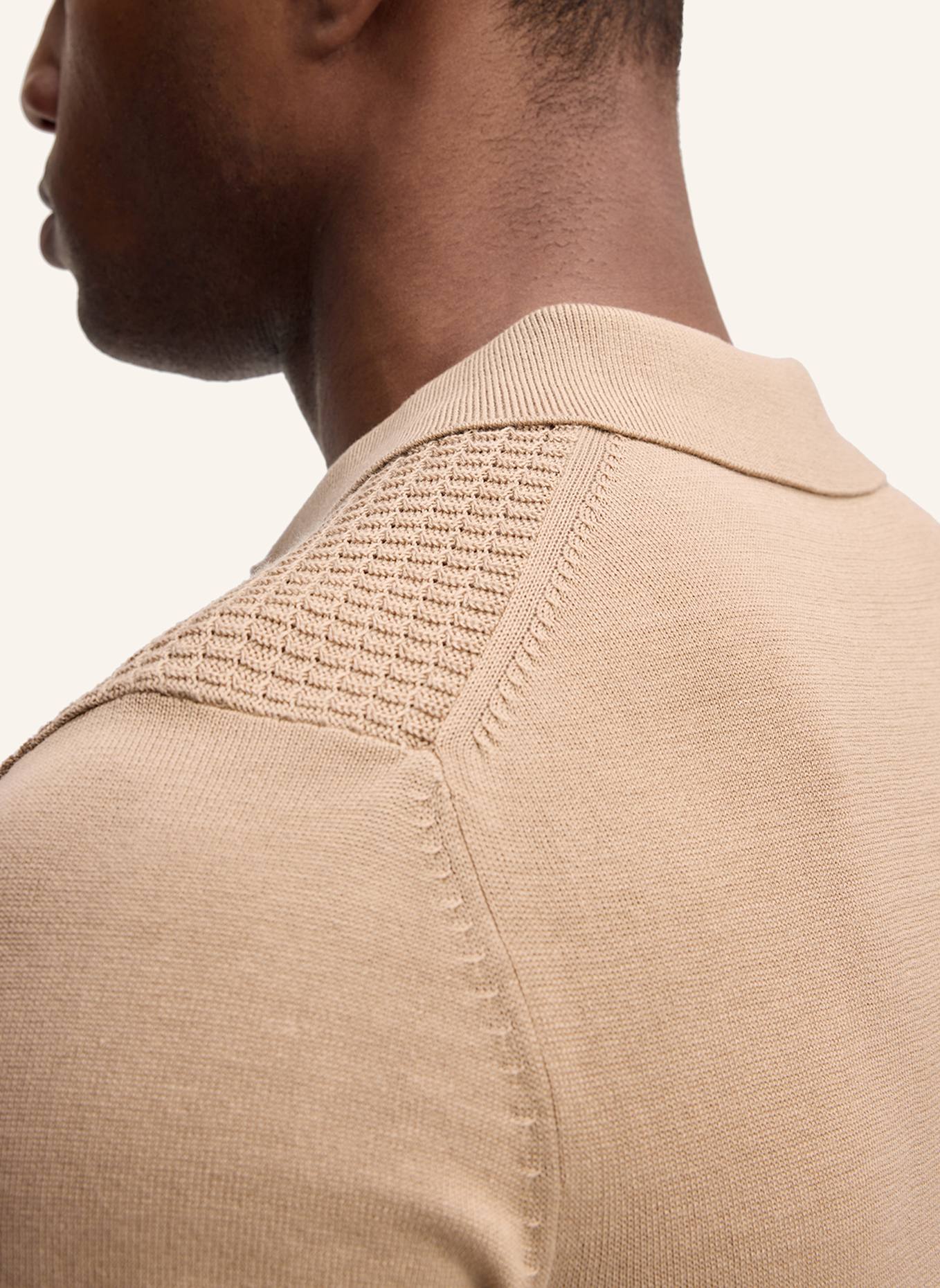 STRELLSON Strick-Poloshirt ADRIAN: BEIGE