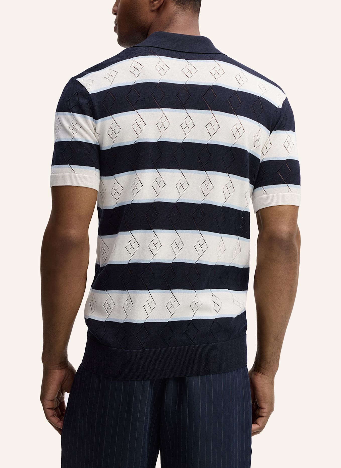 STRELLSON Strick-Poloshirt ADRIAN: WEISS