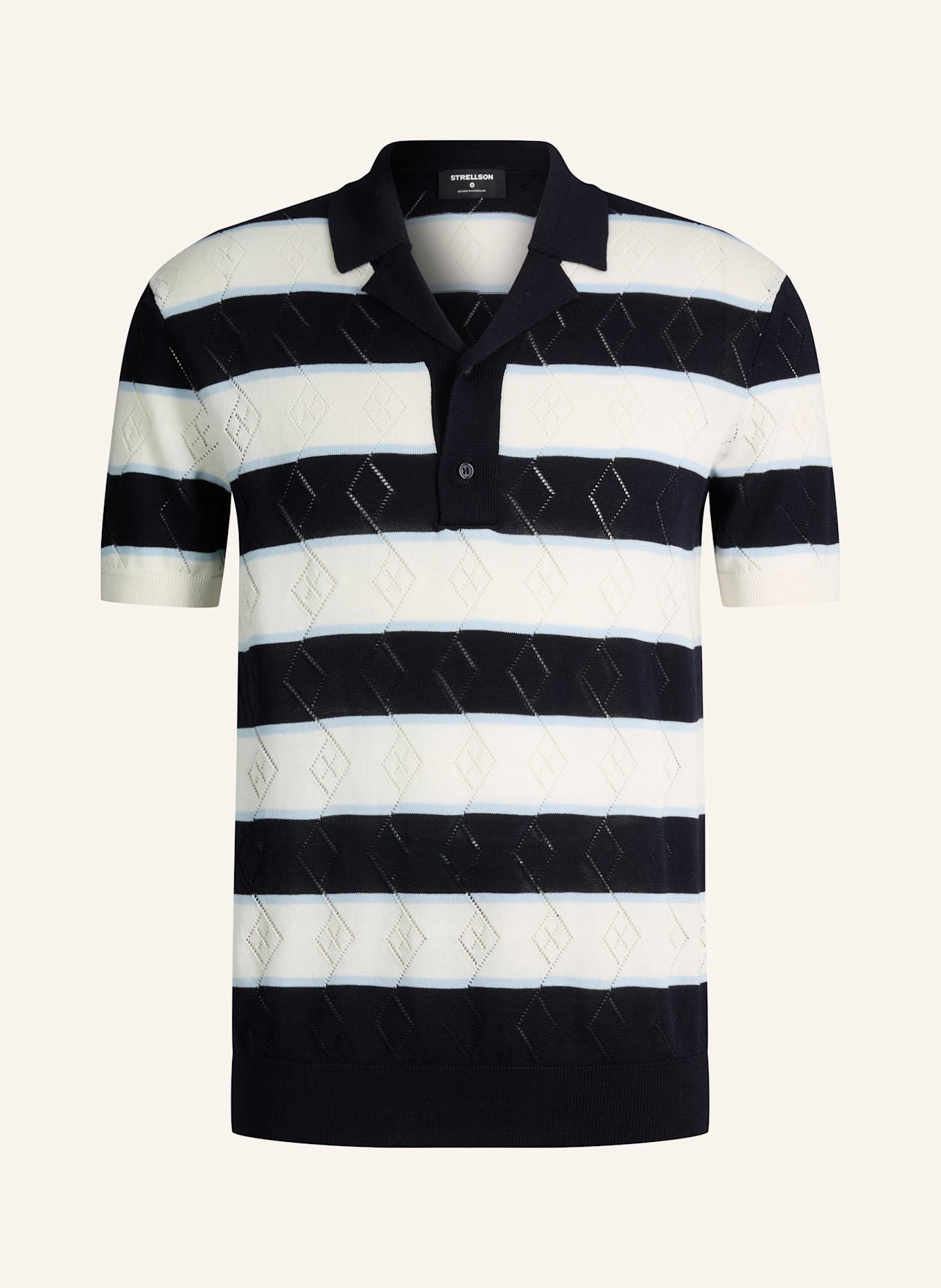 STRELLSON Strick-Poloshirt ADRIAN: WEISS
