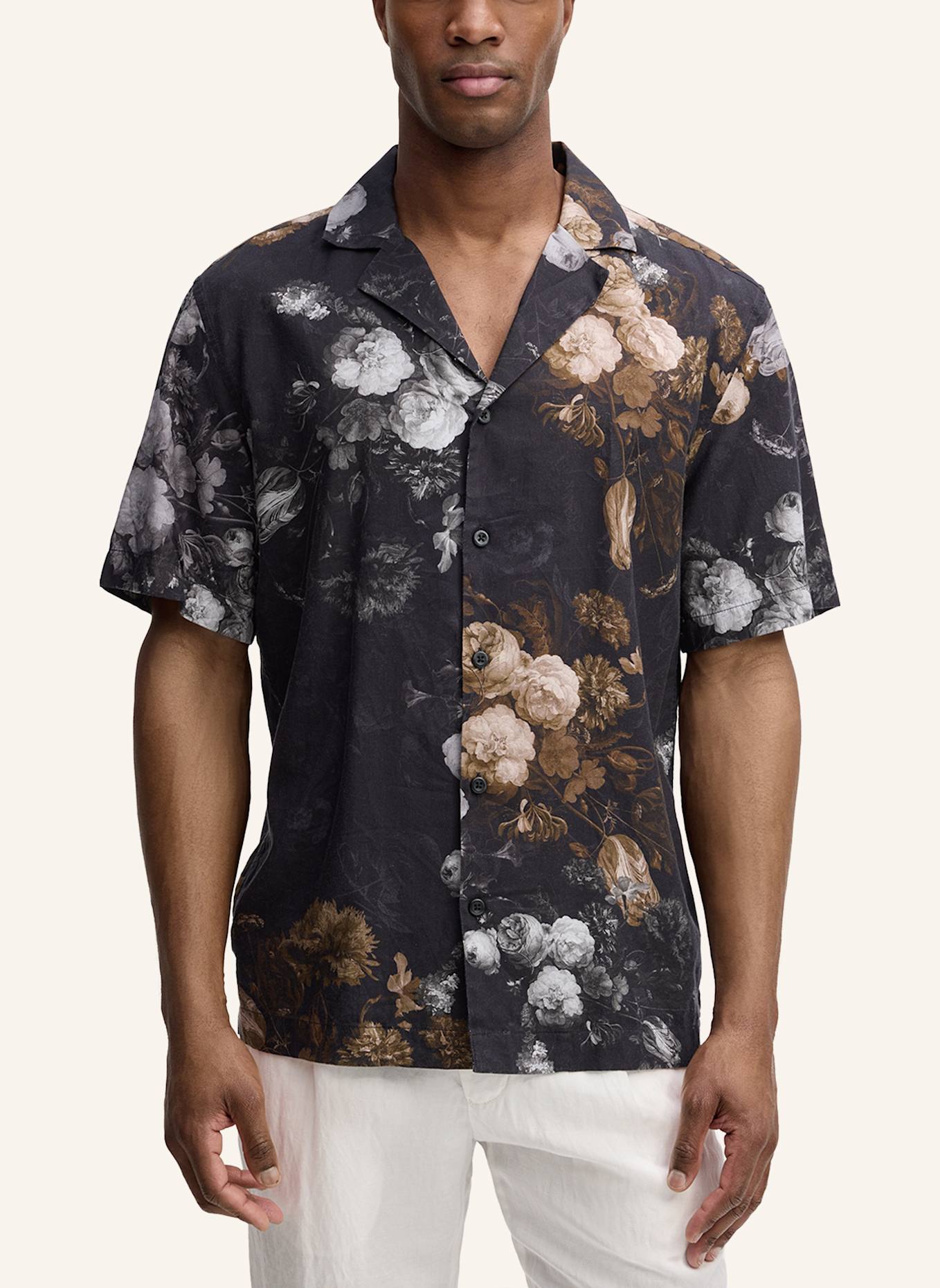 STRELLSON Resorthemd CLINT Comfort Fit: SCHWARZ