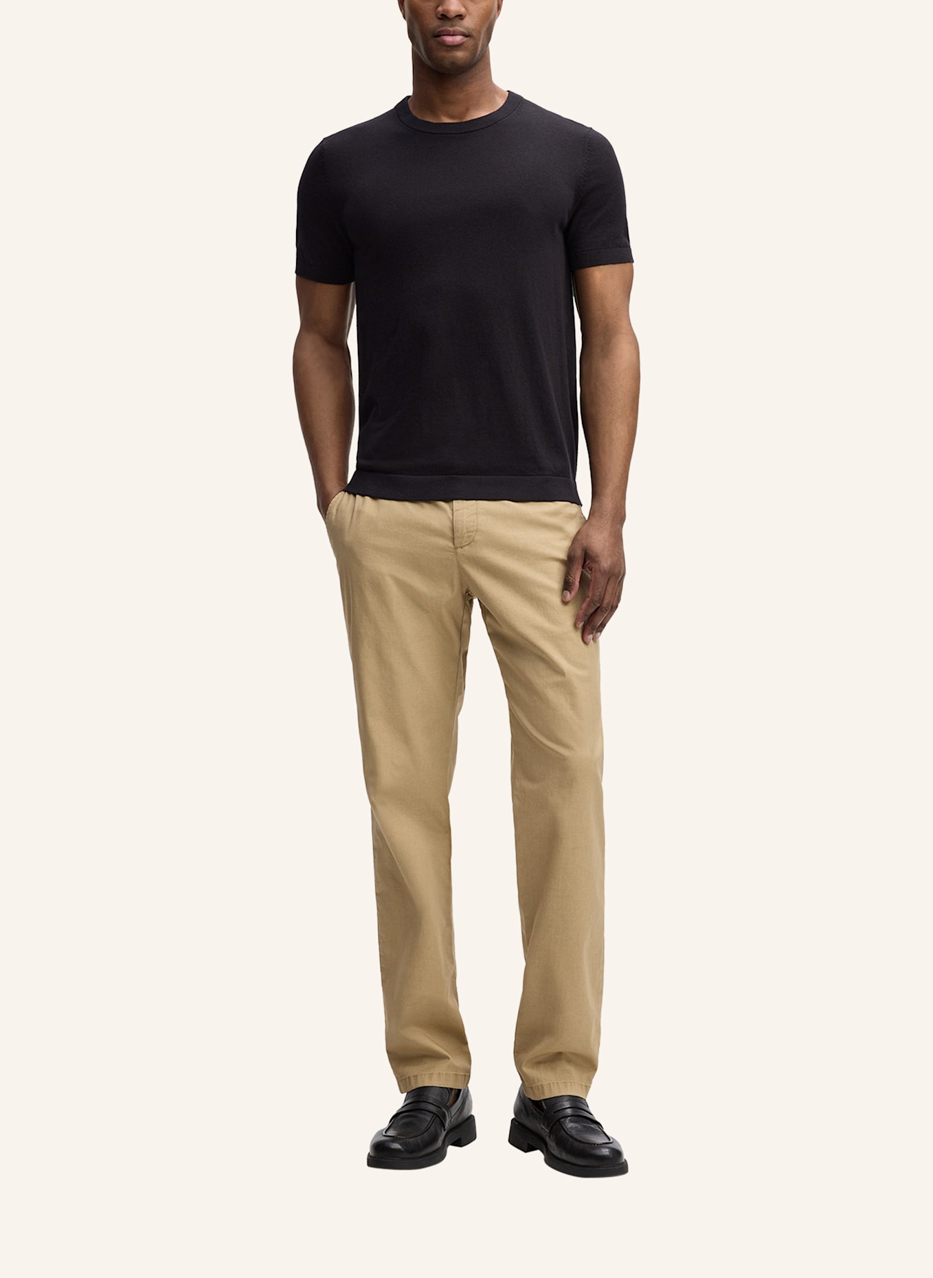 STRELLSON Strickshirt ROBAS: SCHWARZ