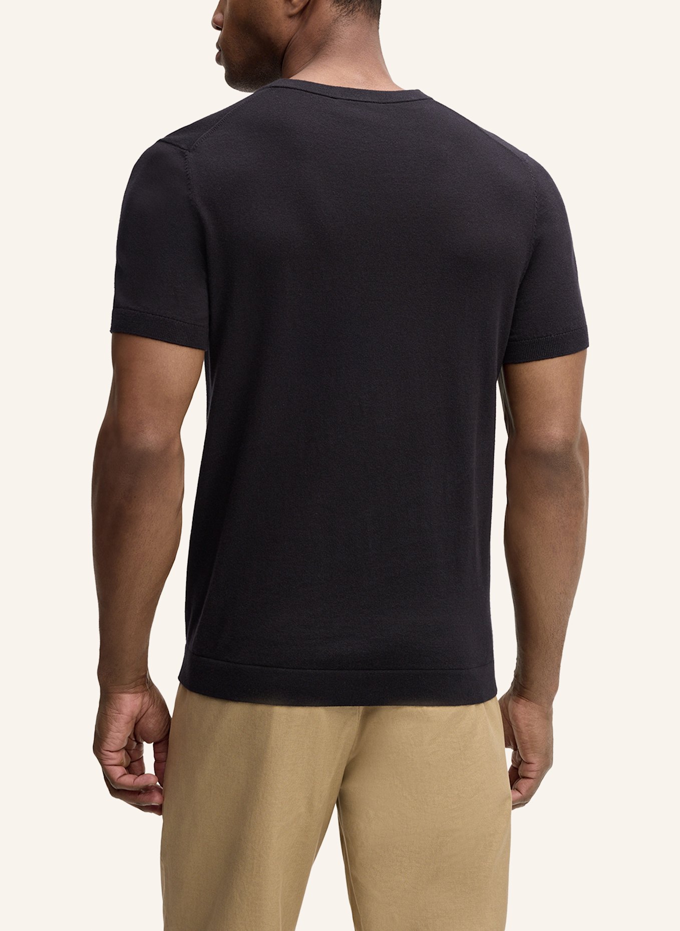 STRELLSON Strickshirt ROBAS: SCHWARZ