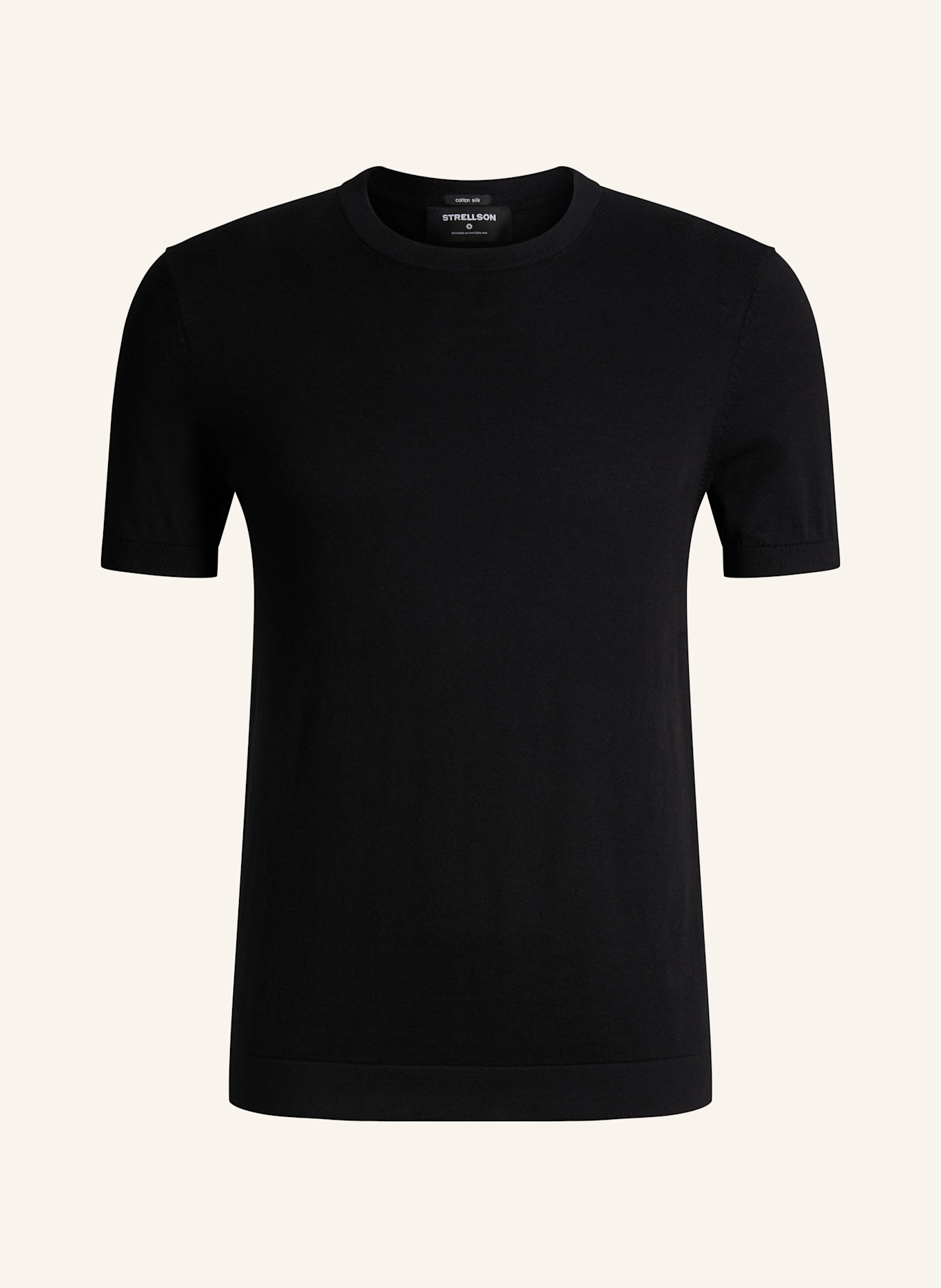 STRELLSON Strickshirt ROBAS: SCHWARZ