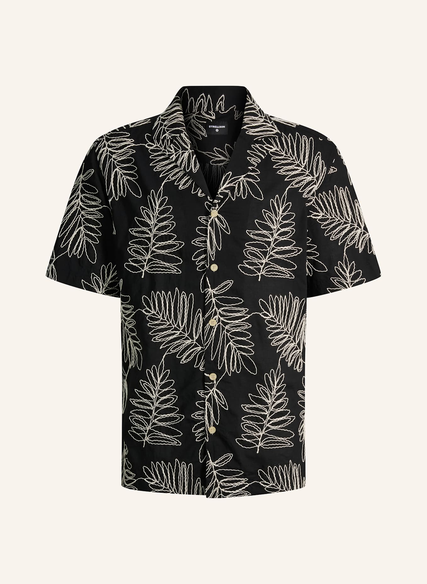 STRELLSON Kurzarm-Hemd CLINT: SCHWARZ