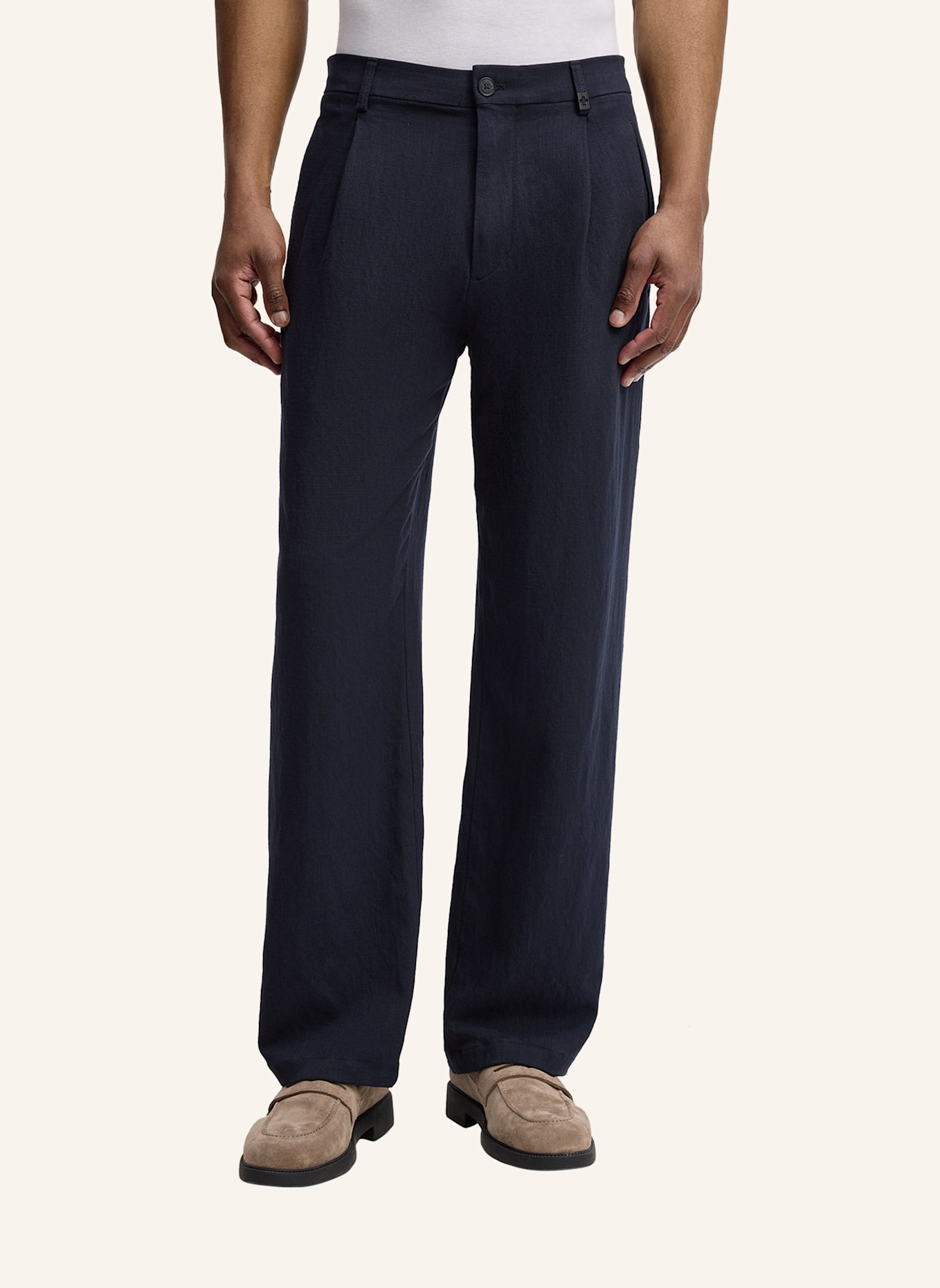 STRELLSON Bundfaltenhose JAROD: DUNKELBLAU