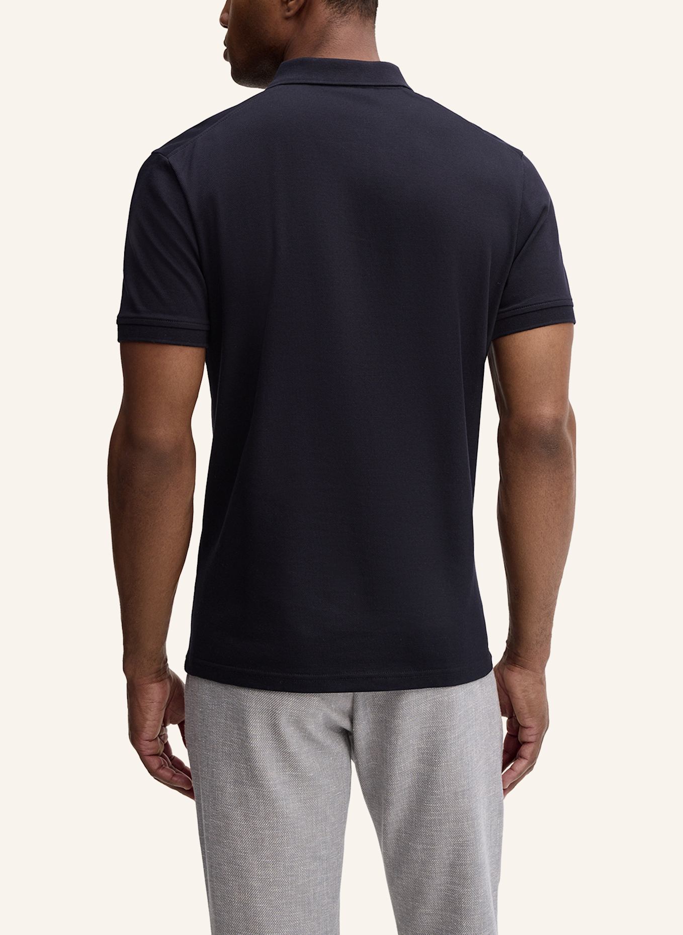 STRELLSON Zip-Poloshirt PIRO: DUNKELBLAU