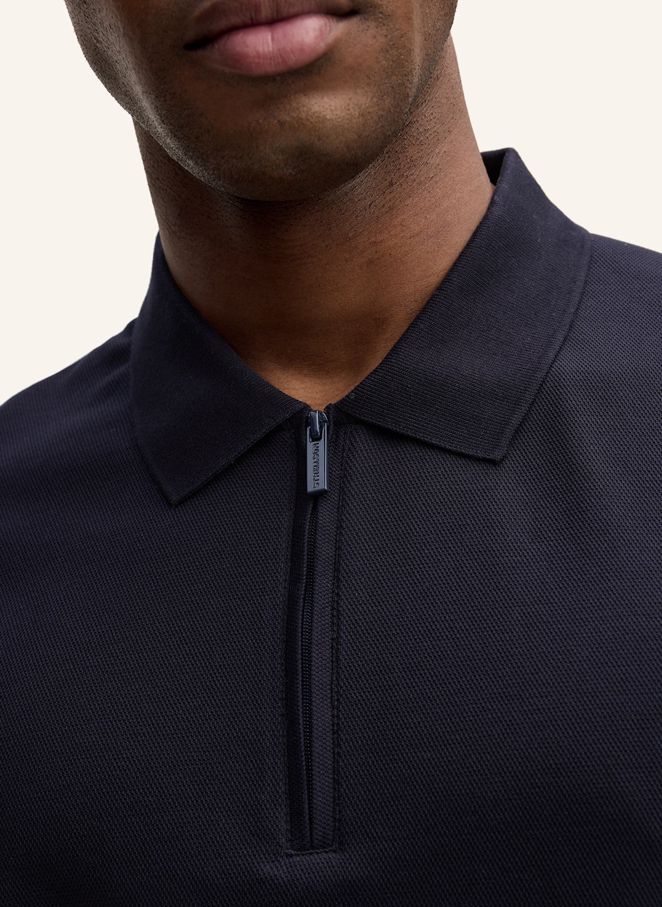 STRELLSON Zip-Poloshirt PIRO: DUNKELBLAU