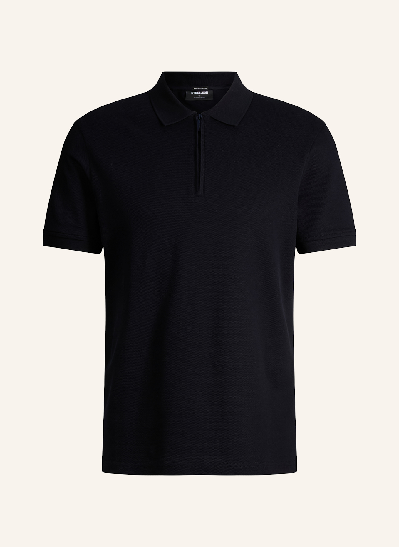 STRELLSON Zip-Poloshirt PIRO: DUNKELBLAU