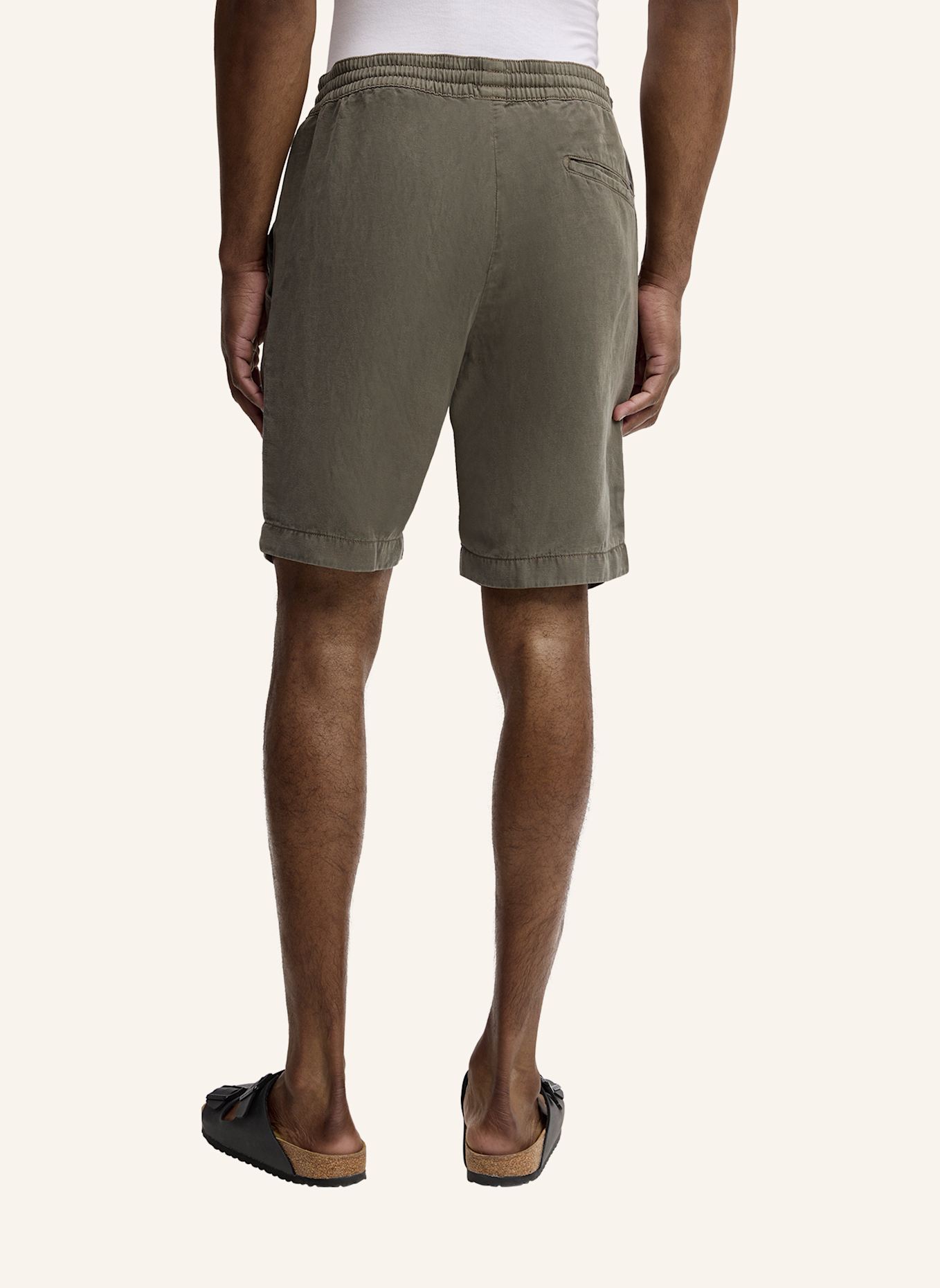 STRELLSON Shorts KAJI Relaxed Fit mit Leinen: OLIV