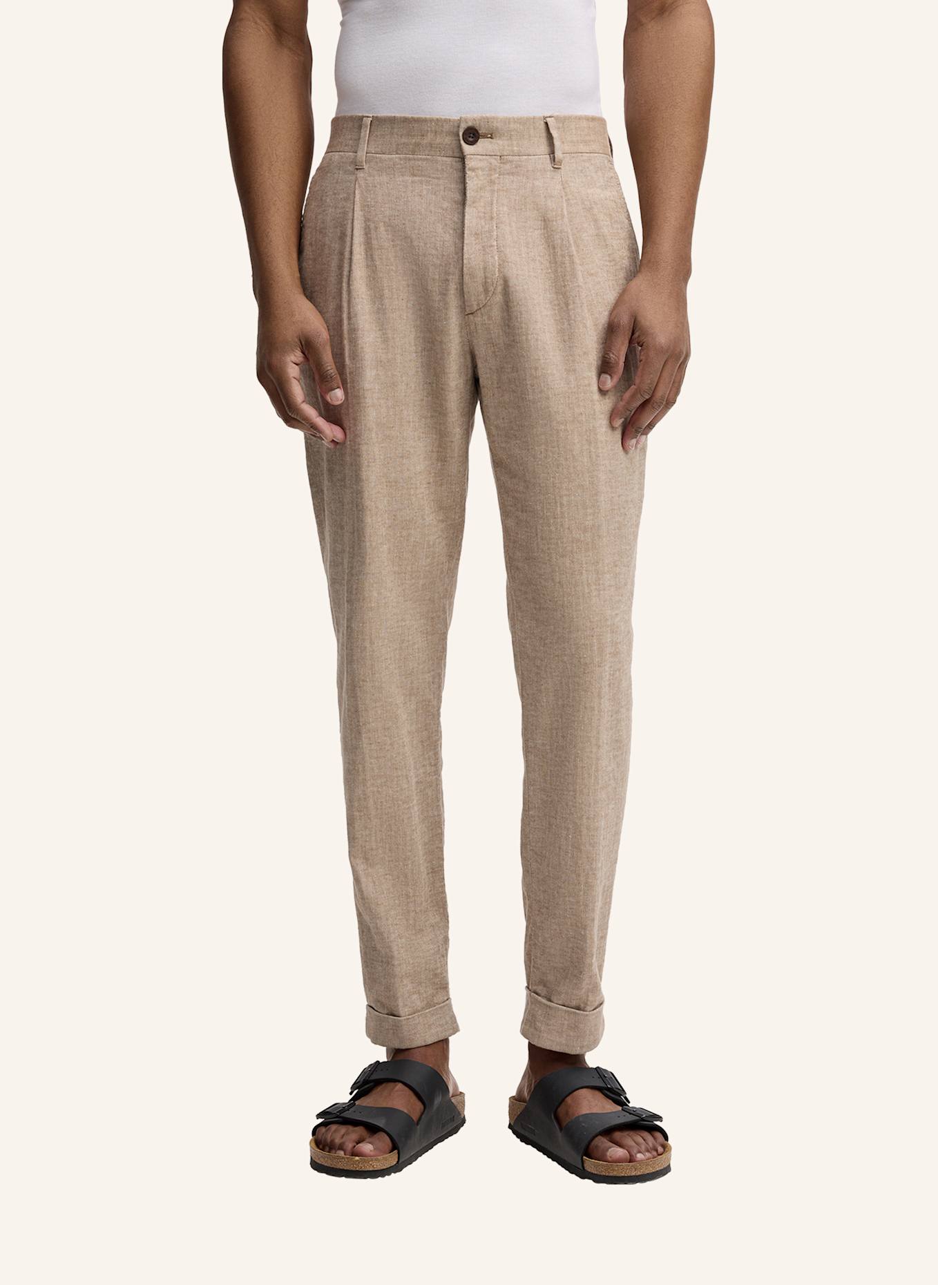 STRELLSON Bundfaltenhose LOUIS: BEIGE