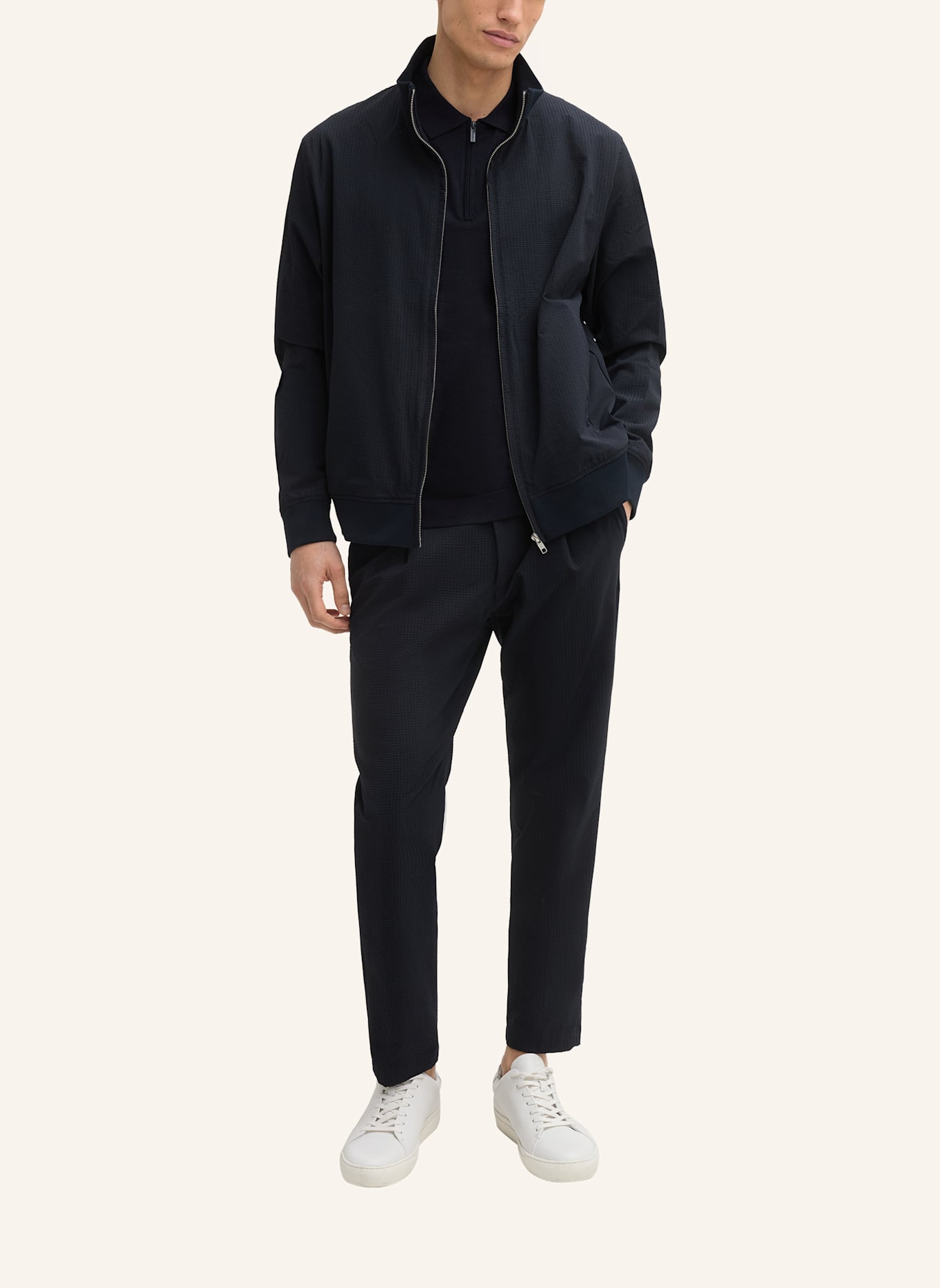 STRELLSON Bundfaltenhose LUI: DUNKELBLAU