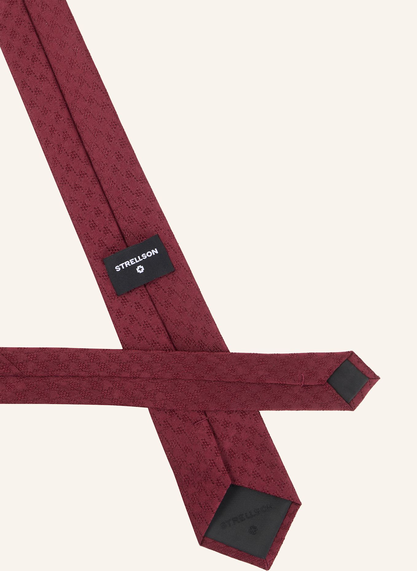 STRELLSON Krawatte KRAWATTE: DUNKELROT