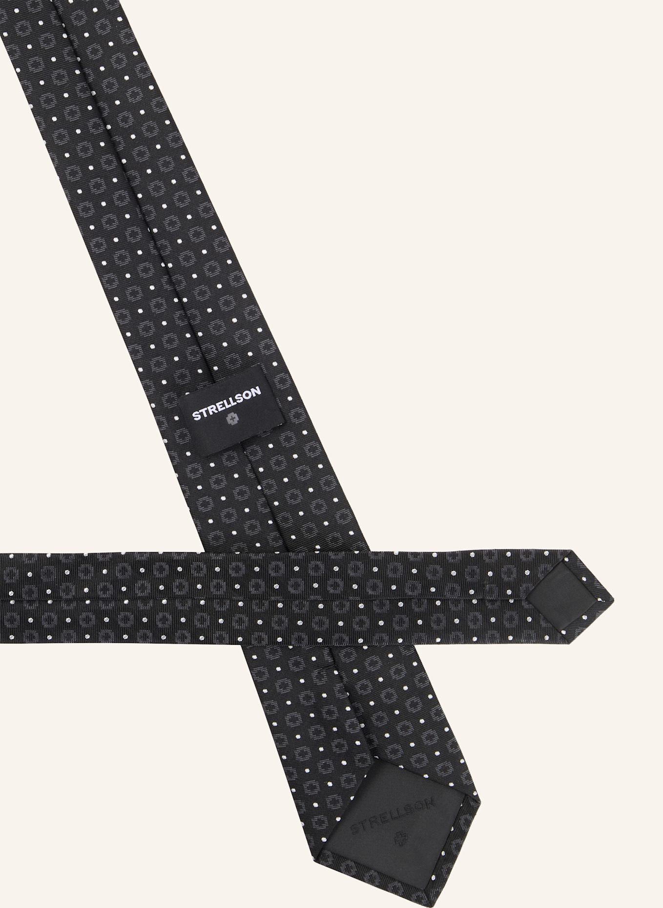 STRELLSON Krawatte KRAWATTE: SCHWARZ