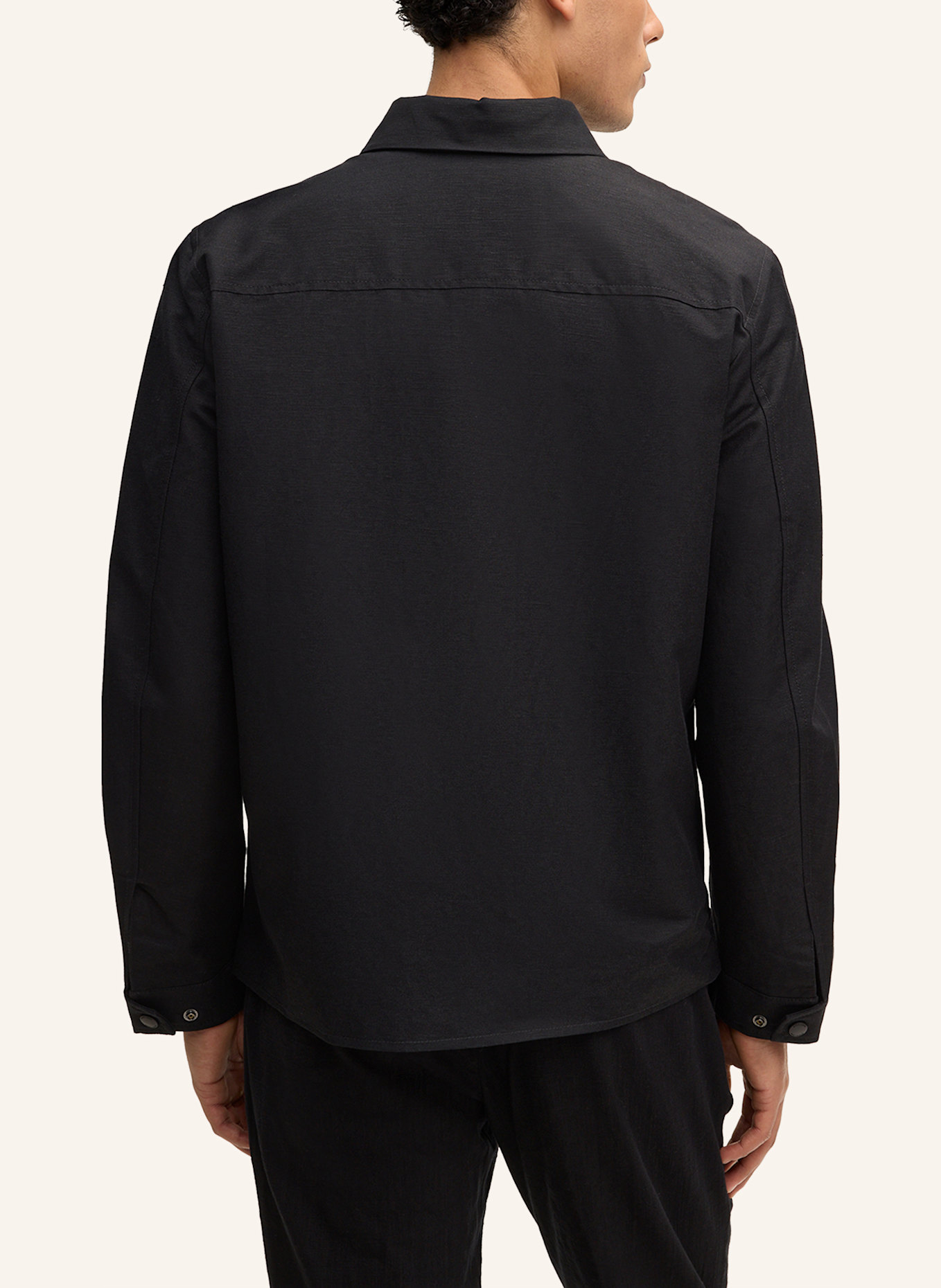 STRELLSON Overjacket MODENA mit Leinen: DUNKELBLAU