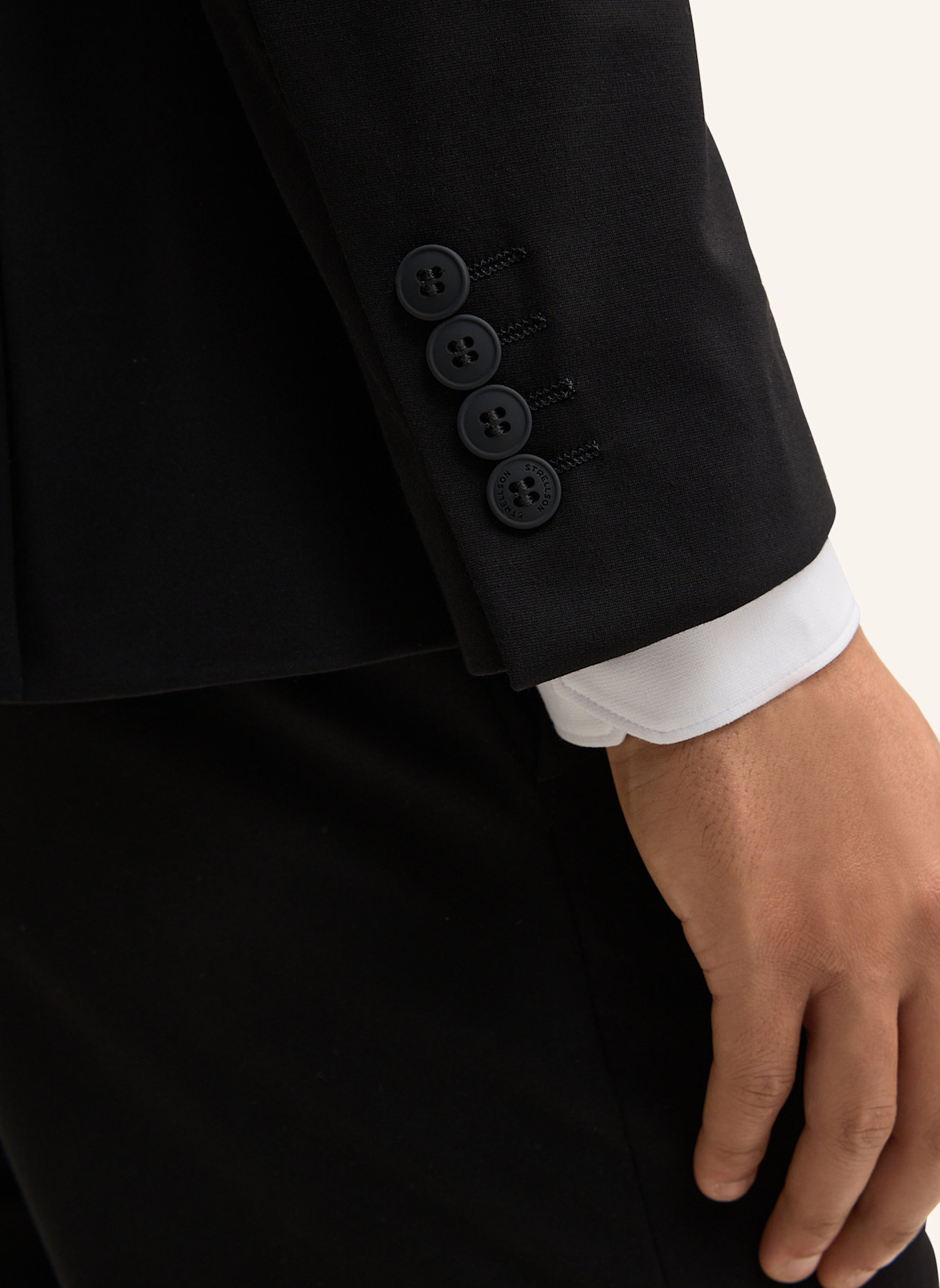 STRELLSON Anzugsakko ARNDT Slim Fit aus Jersey: SCHWARZ