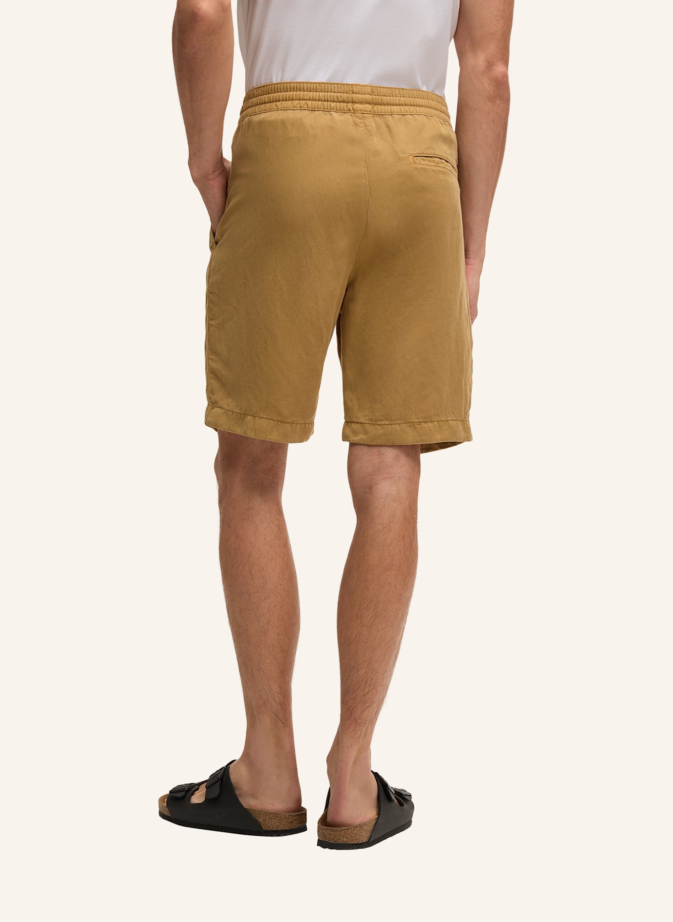 STRELLSON Shorts KAJI Relaxed Fit mit Leinen: GELB