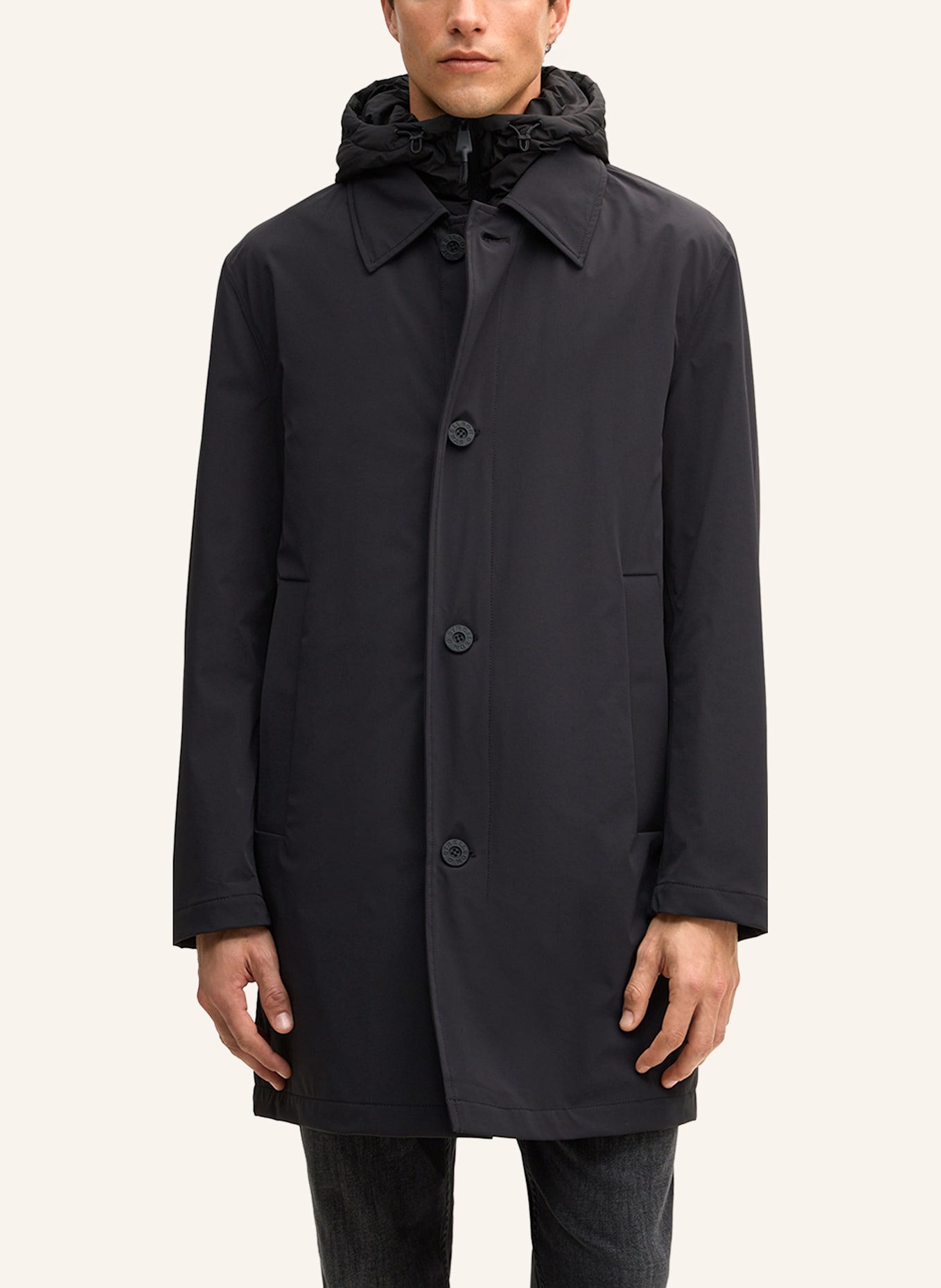 STRELLSON Regenmantel REGENMANTEL: SCHWARZ