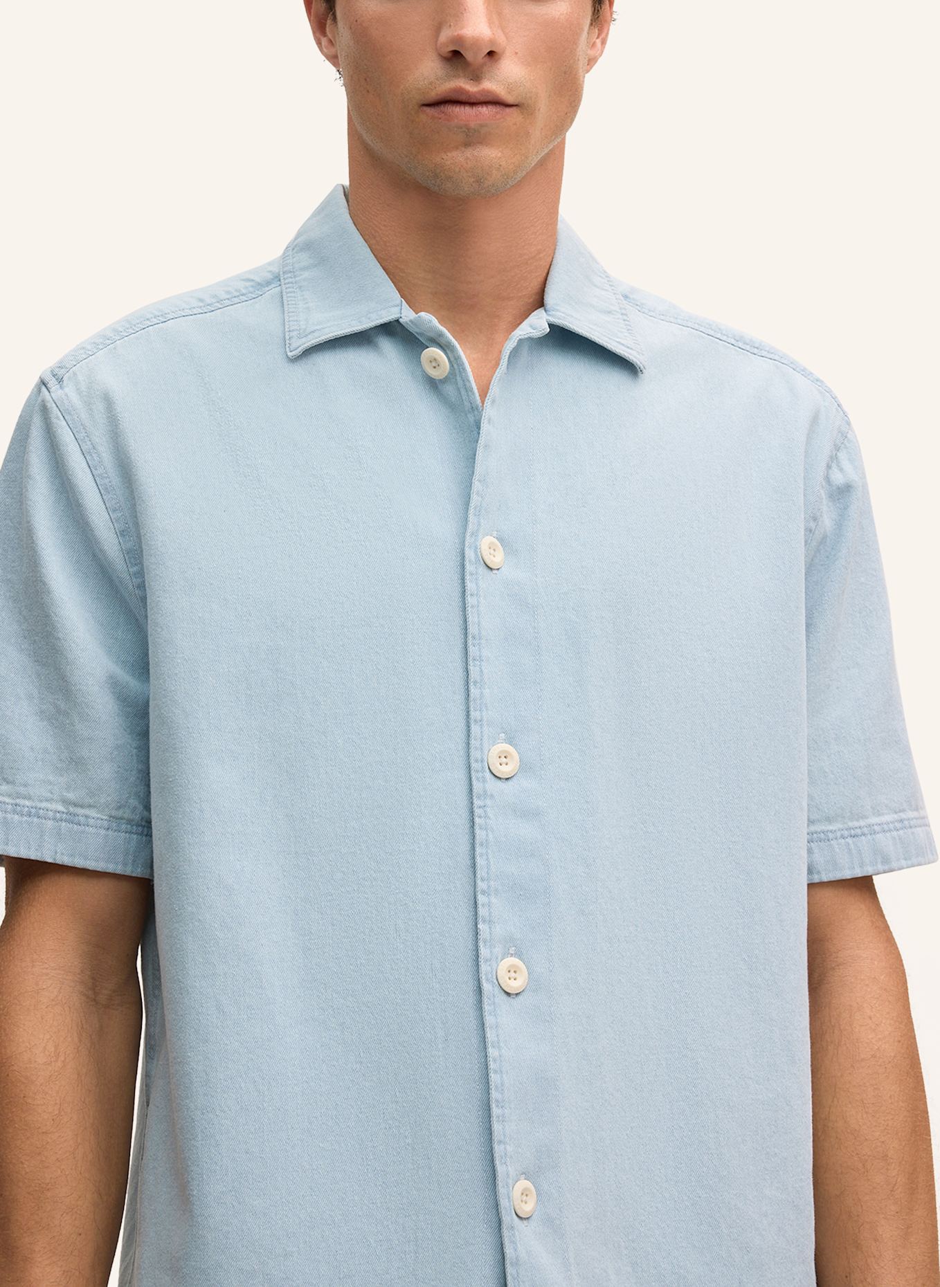 STRELLSON Kurzarm-Hemd NAVI: HELLBLAU