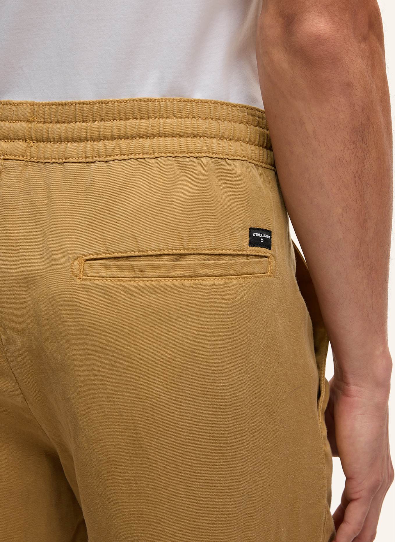 STRELLSON Shorts KAJI Relaxed Fit mit Leinen: GELB