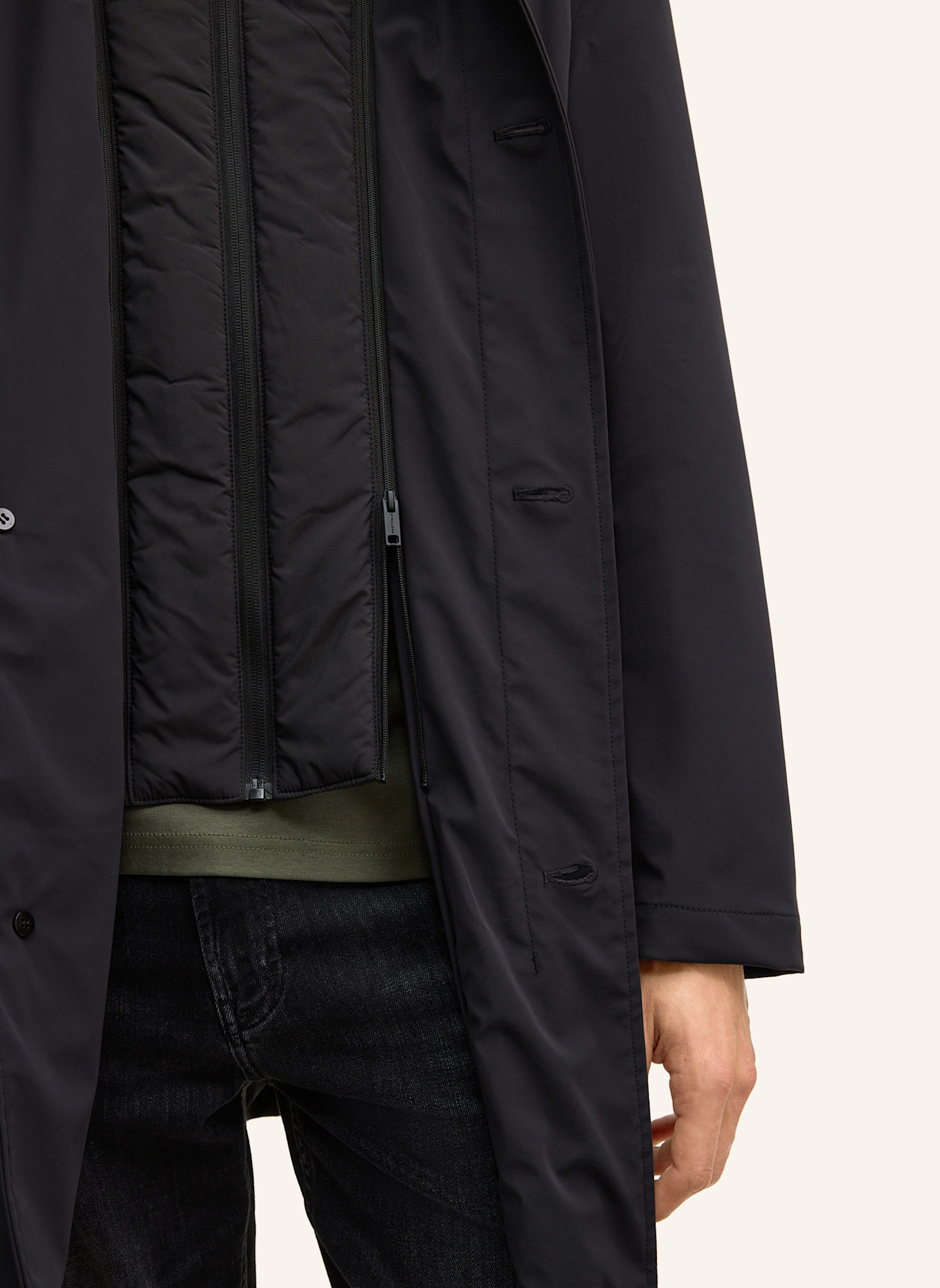 STRELLSON Regenmantel REGENMANTEL: SCHWARZ